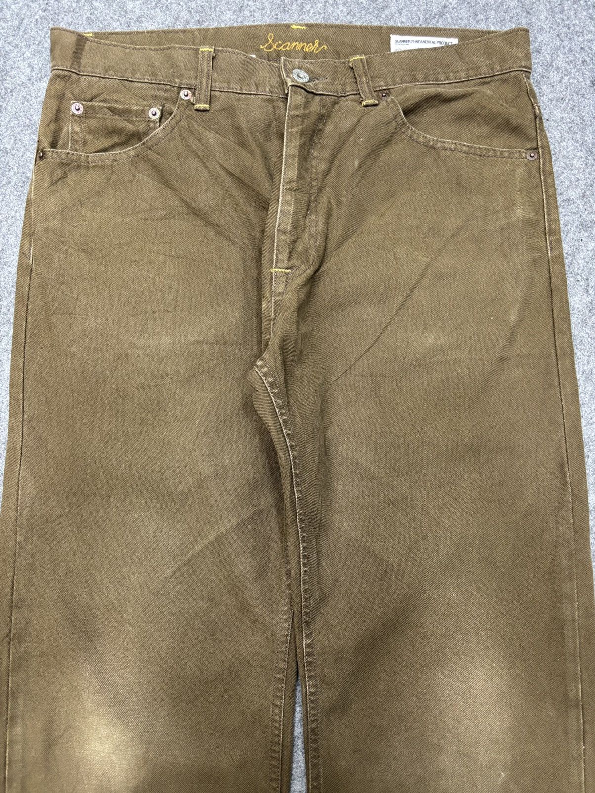 Japanese Brand 💥Japan Minimalist💥Scanner Fundamental Cinch Back Denim F664 Size US 34 / EU 50 - 9 Thumbnail