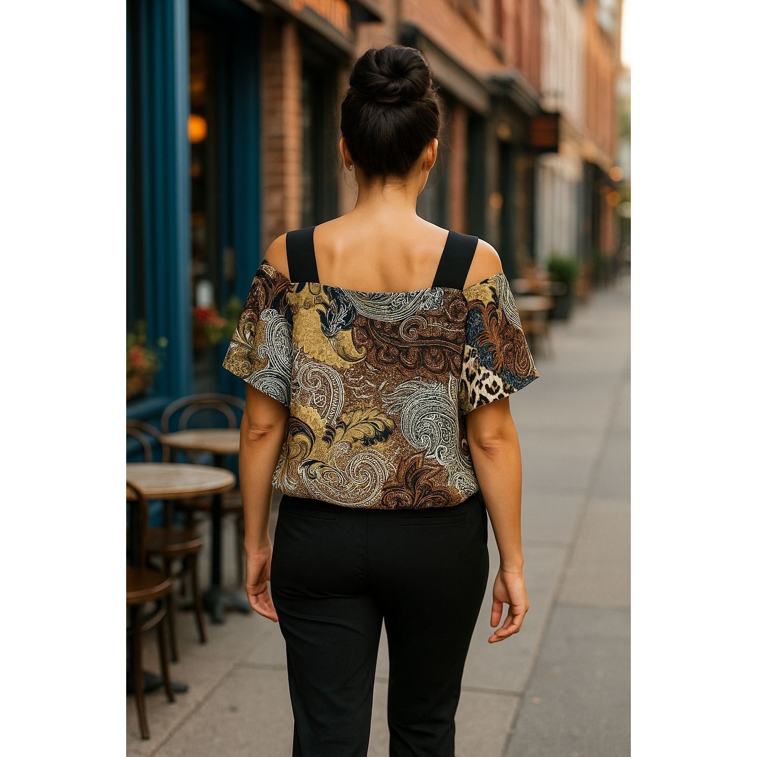 Other 7Th Avenue Design Studio Large Cold Shoulder Tunic Top Paisl Size L / US 10 / IT 46 - 5 Thumbnail
