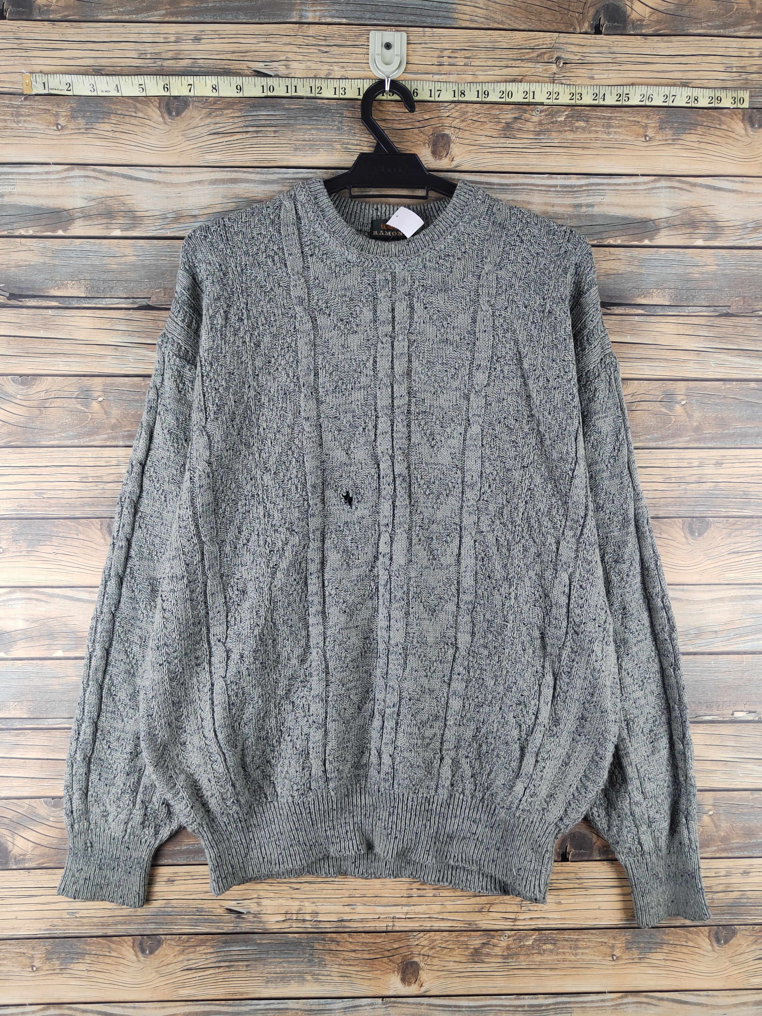Vintage DL Ramonda Olive Knitwear Sweatshirts #46-173 Size US L / EU 52-54 / 3 - 1 Thumbnail