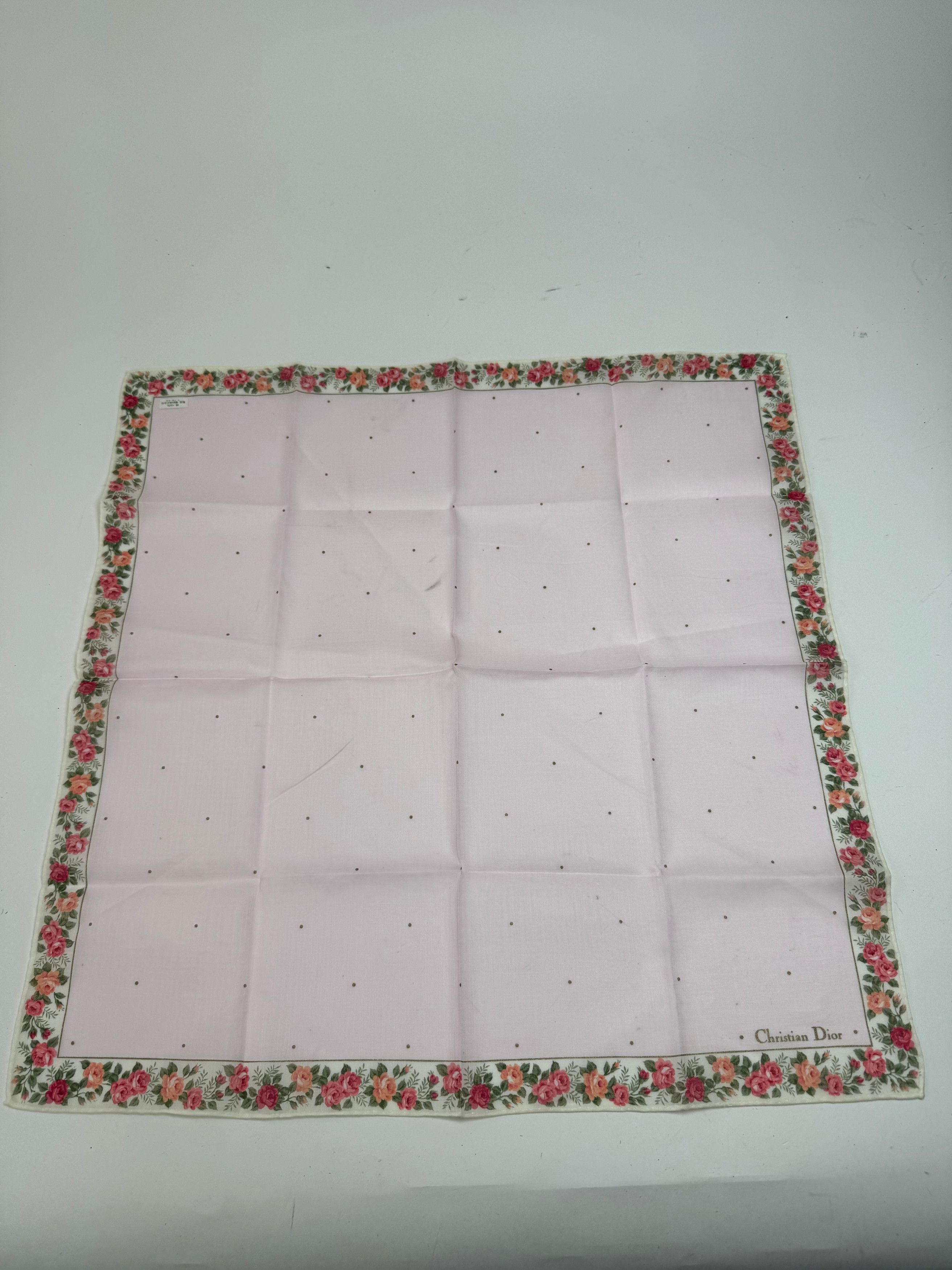Dior Vintage Floral Scarf pink Size ONE SIZE - 1 Thumbnail