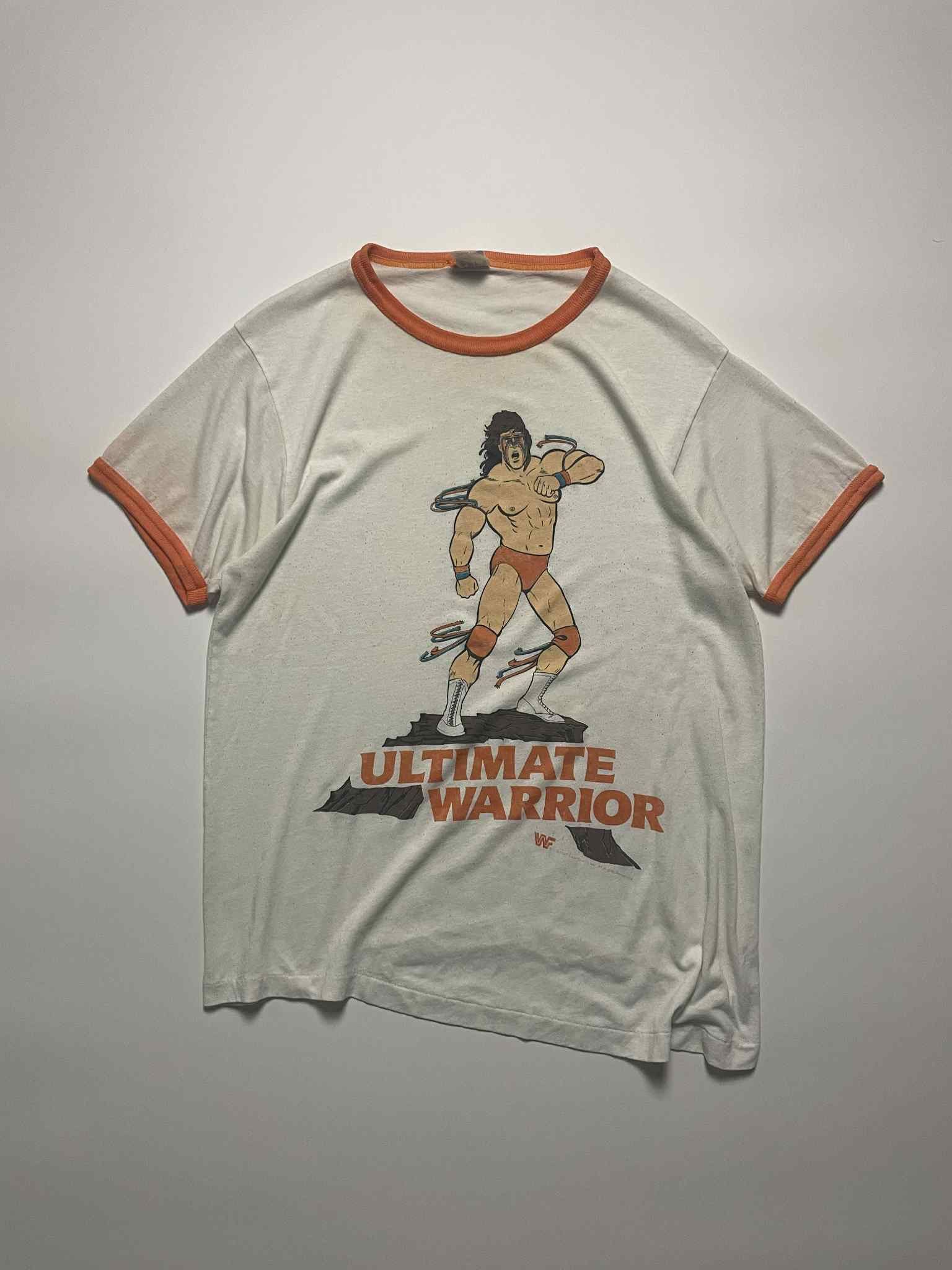 Vintage Ultimate Warrior WWF 80s Ringer Shirt