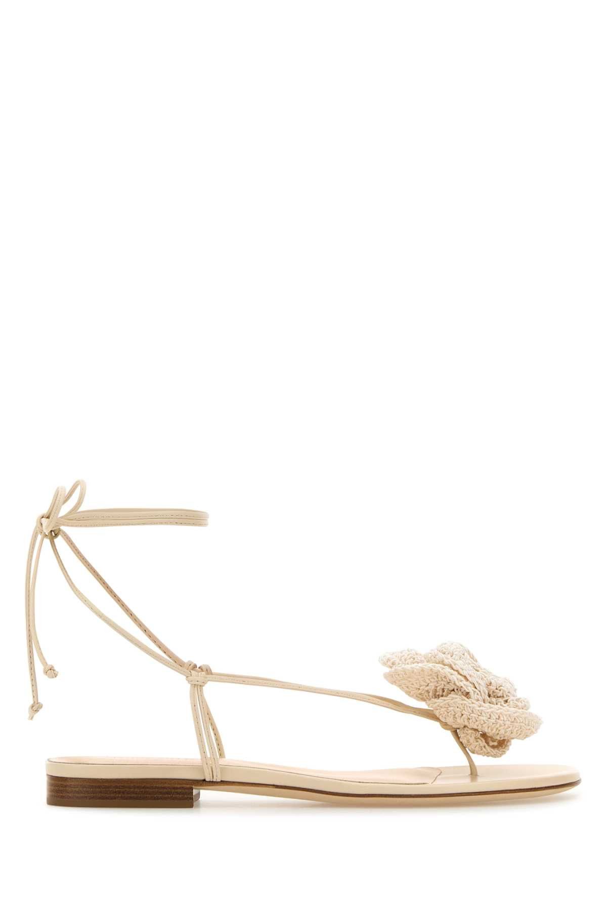 Ivory Leather Sandals