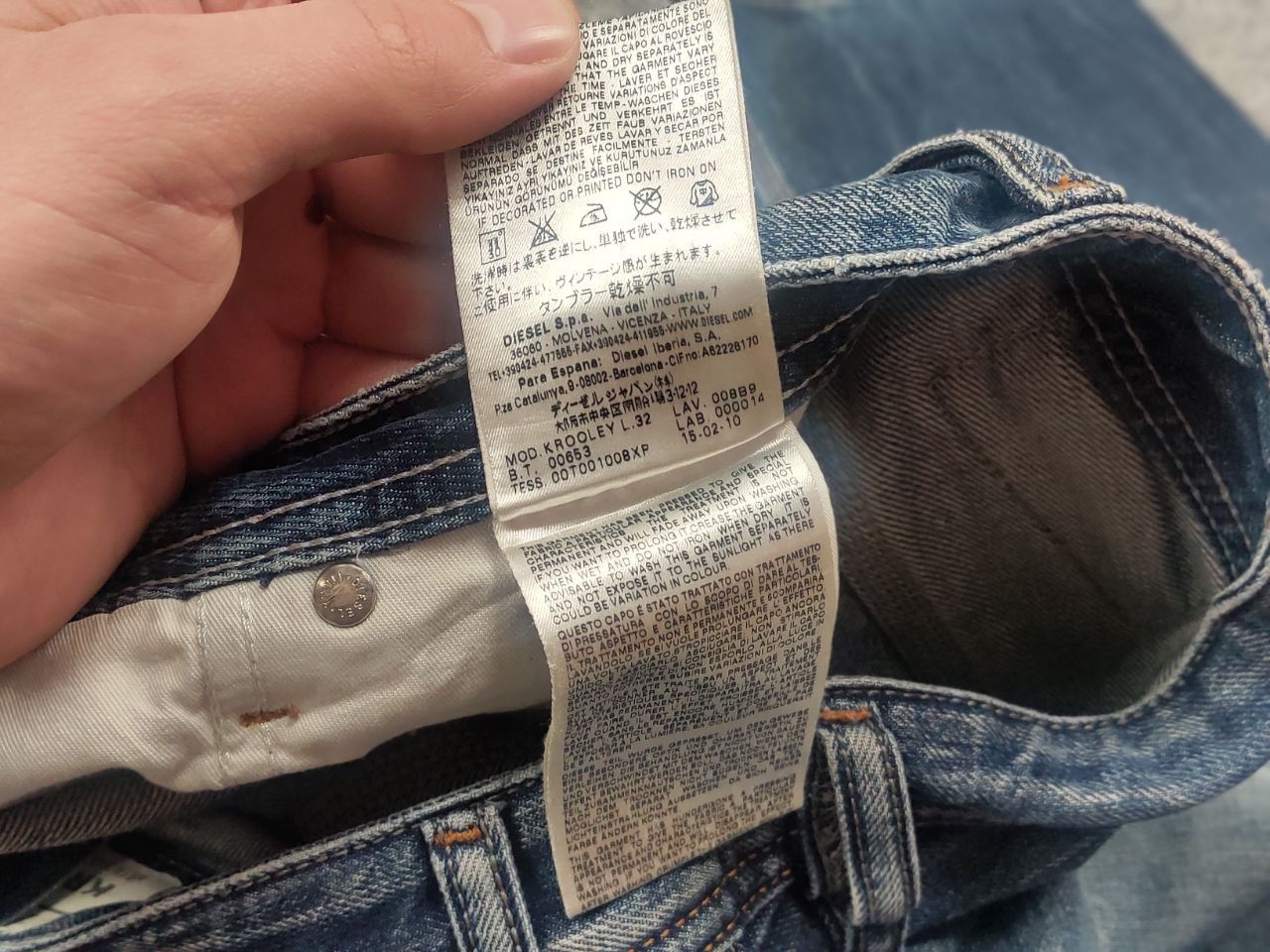 Diesel Diesel Krooley Regular Distresed Denim Jeans Vintage LGB Y2K Size US 33 - 20 Thumbnail