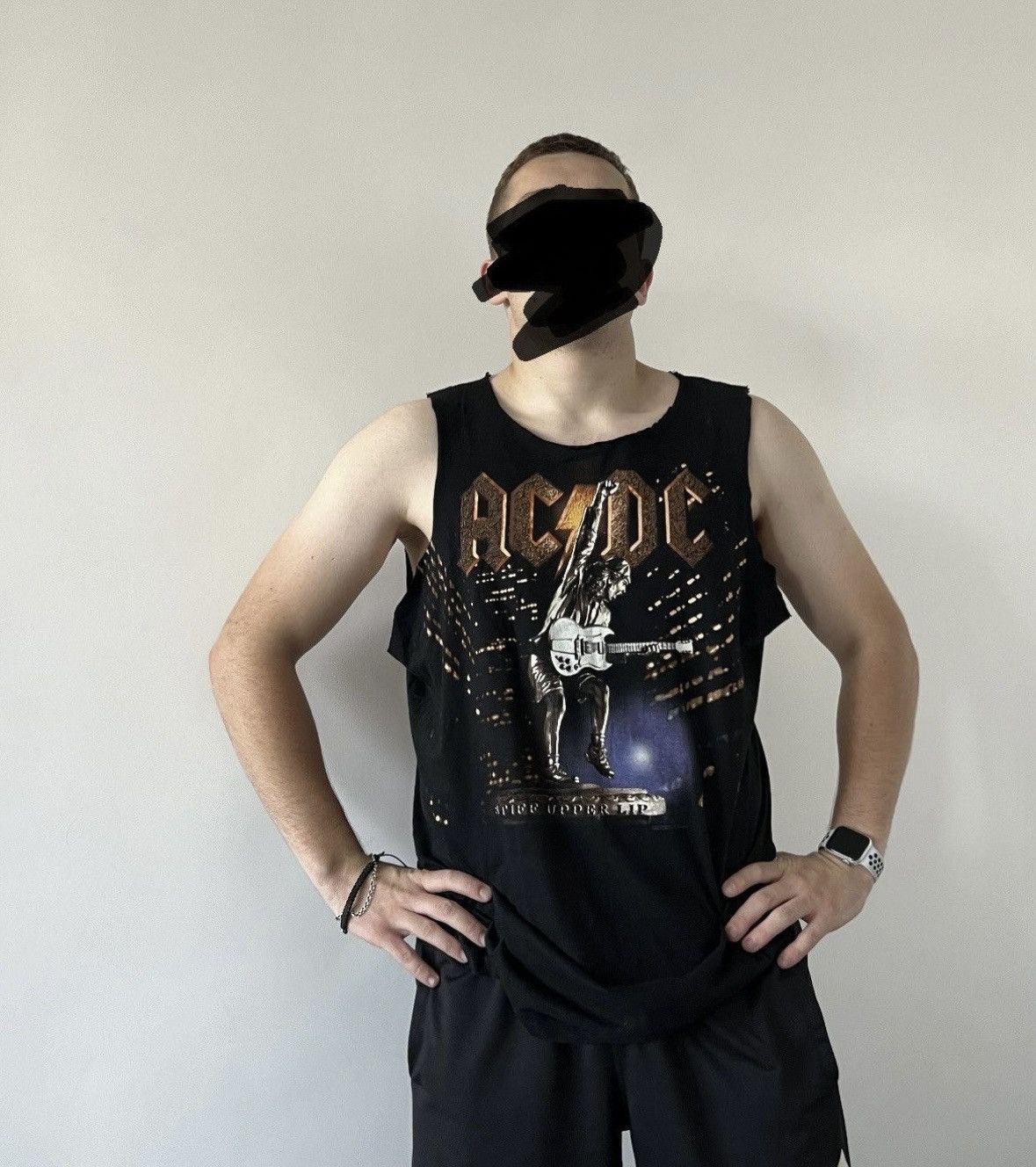 Band Tees Vintage 2001 AC/DC Stiff Upper Lip Faded Black Tank Top Tee Size US L / EU 52-54 / 3 - 2 Thumbnail