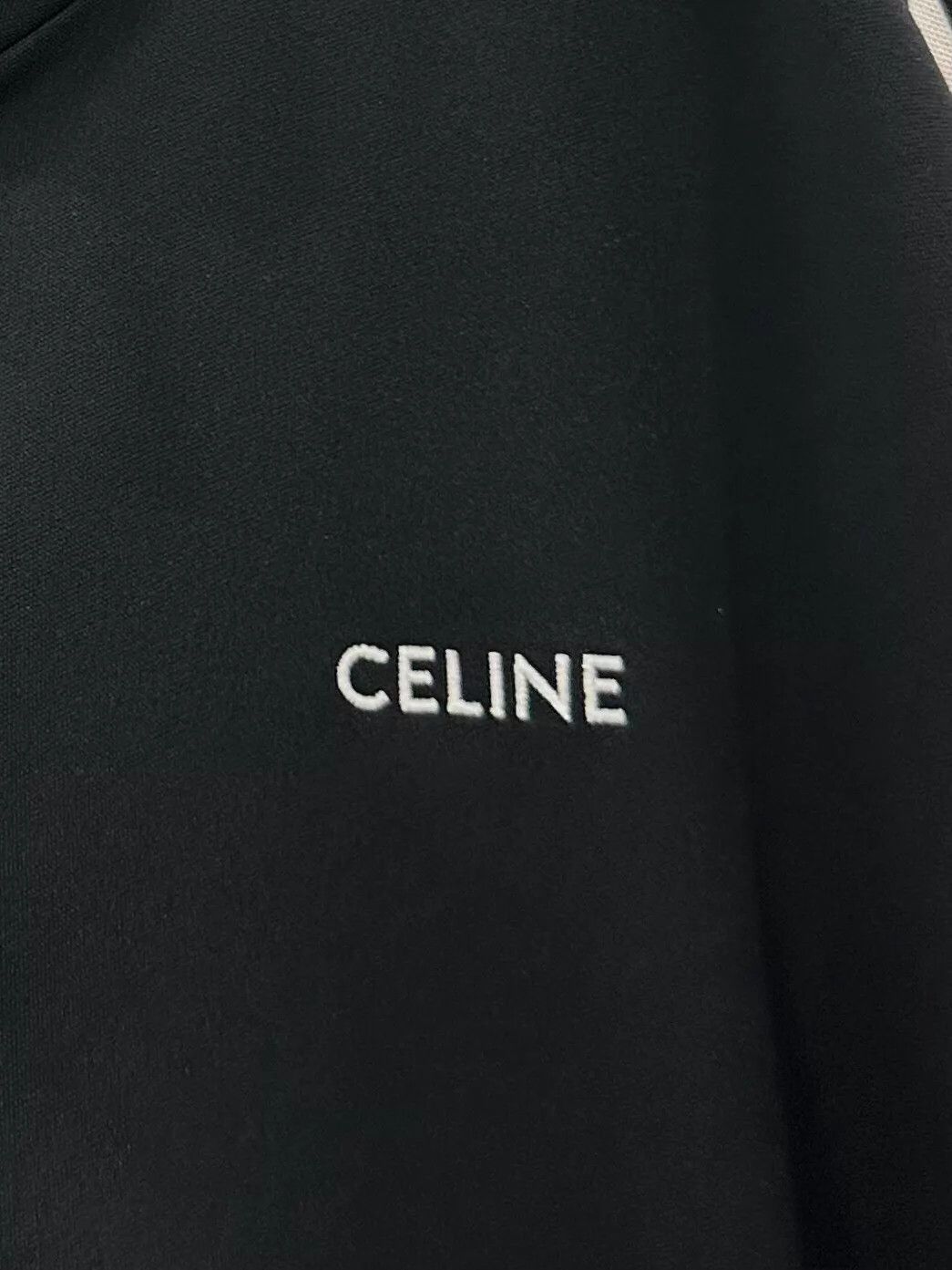 Celine Celine Men's Black Jacket White Stripe Embroidered Logo L Size US L / EU 52-54 / 3 - 5 Thumbnail