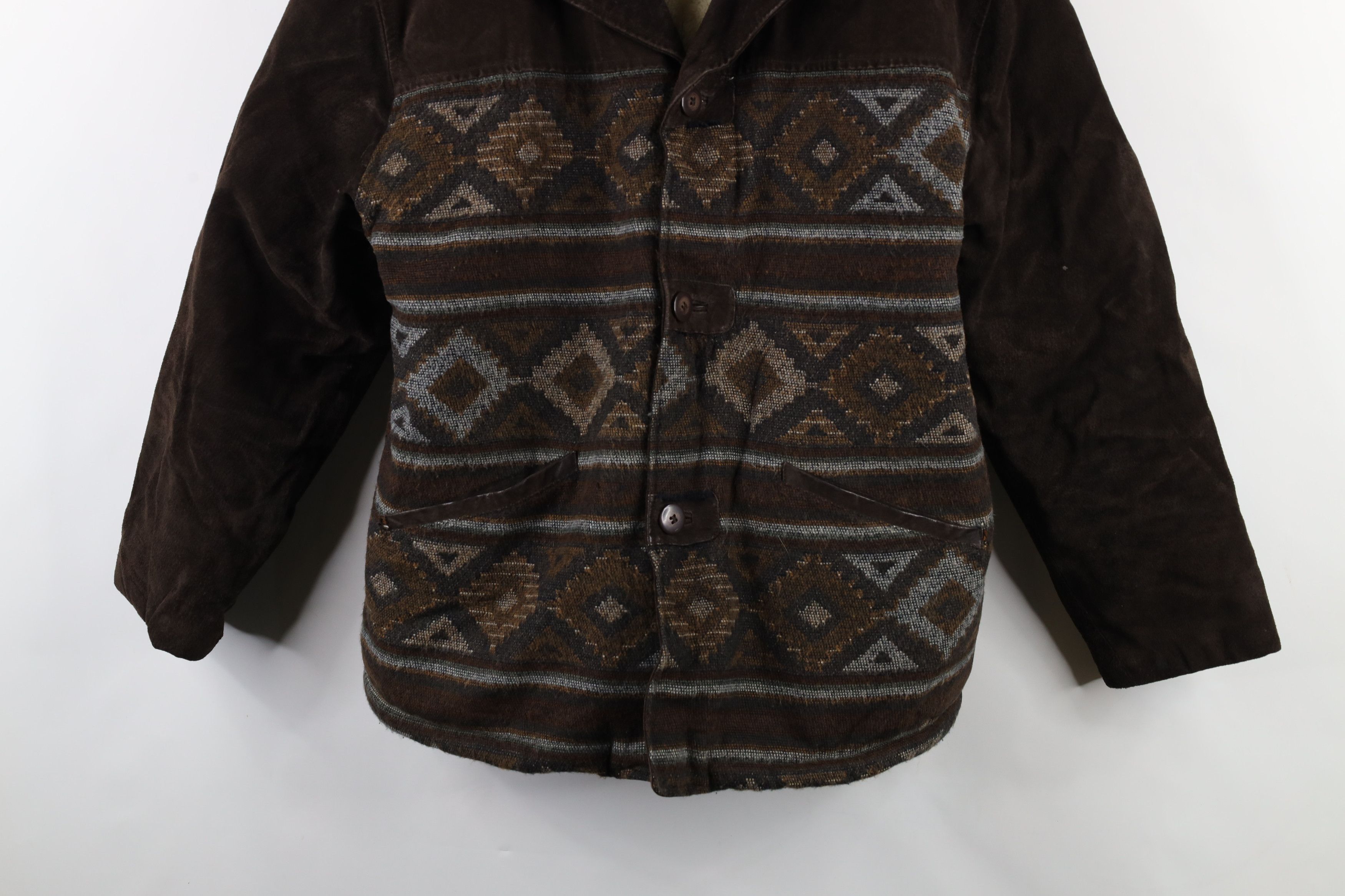 Vintage Vintage 90s Streetwear Suede Leather Southwestern Jacket Size US M / EU 48-50 / 2 - 3 Thumbnail