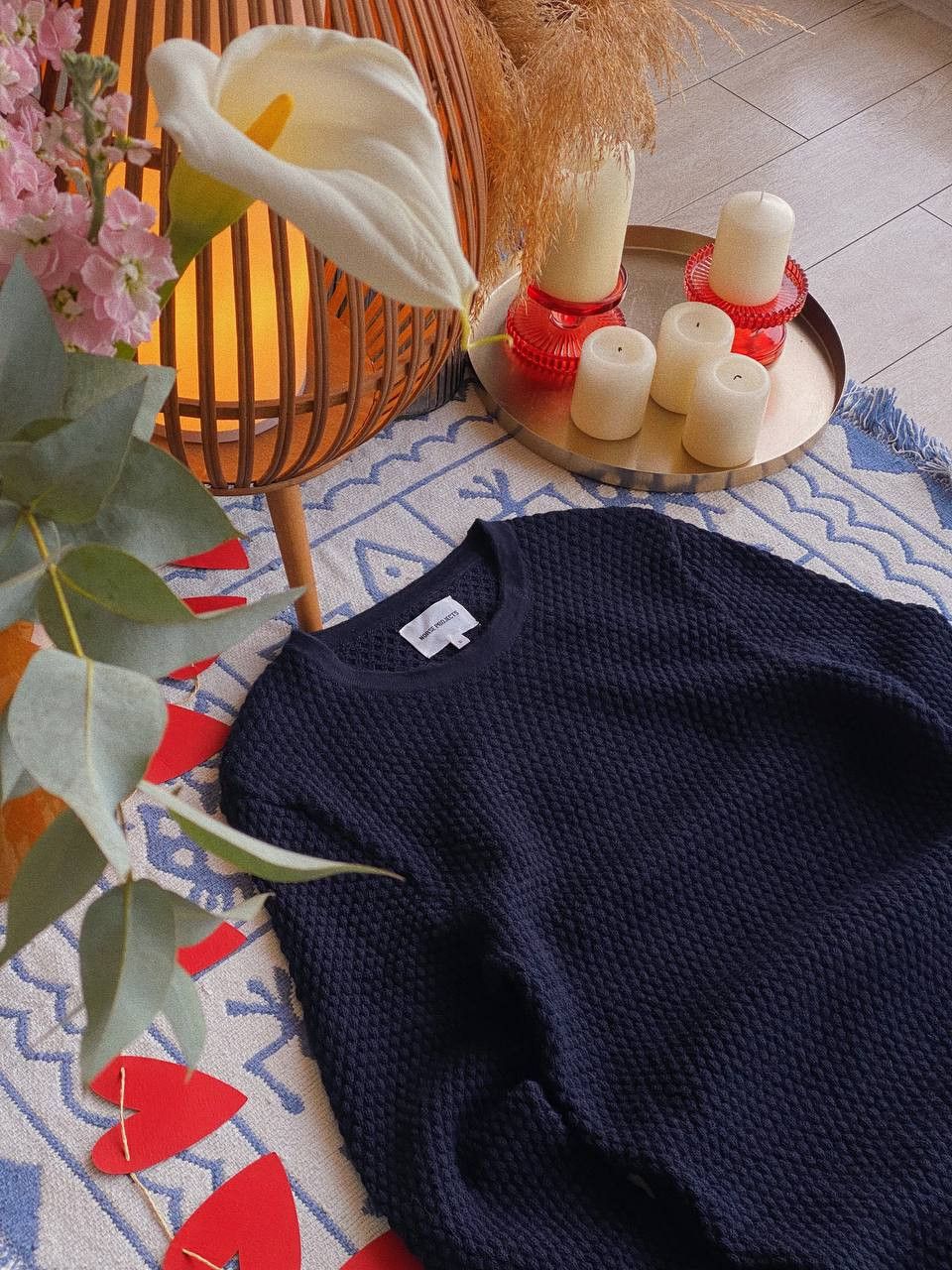 Norse Projects Norse Projects Skagen Bubbles Sweater Navy Size US S / EU 44-46 / 1 - 1 Thumbnail