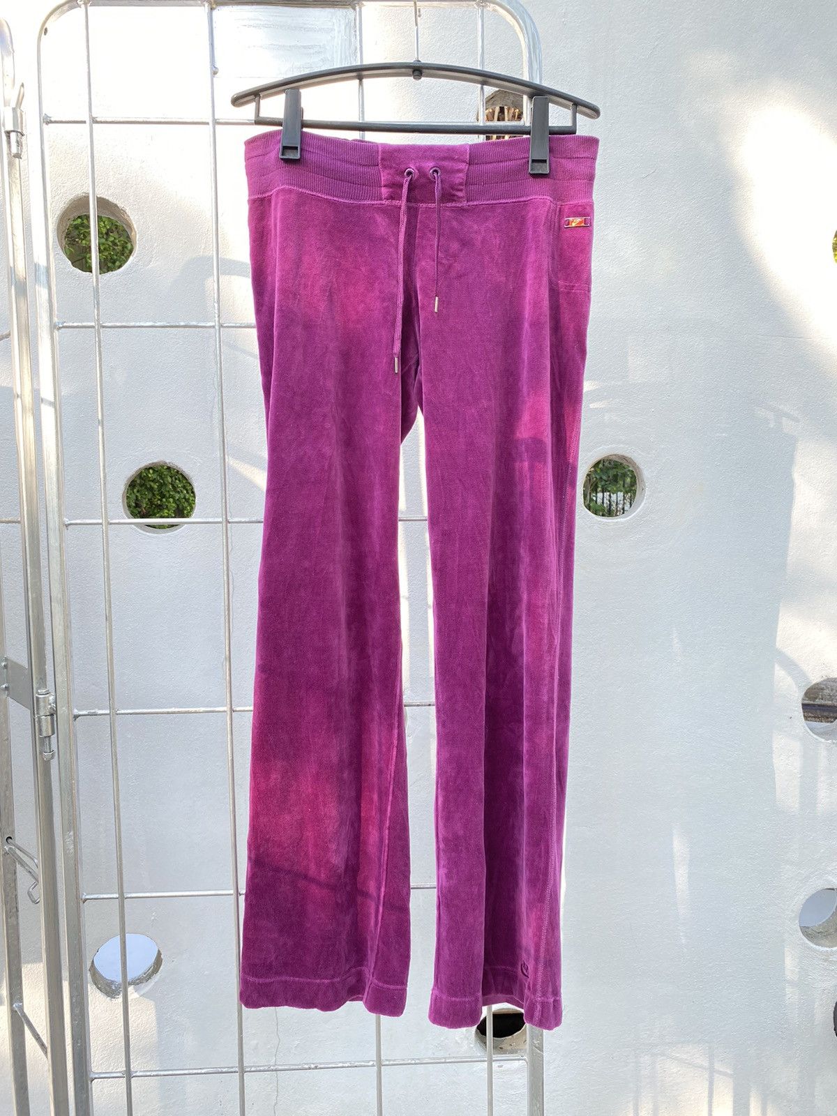 image of Nike Magenta Velvet Relaxed Pants in Pink, Women's (Size 31)