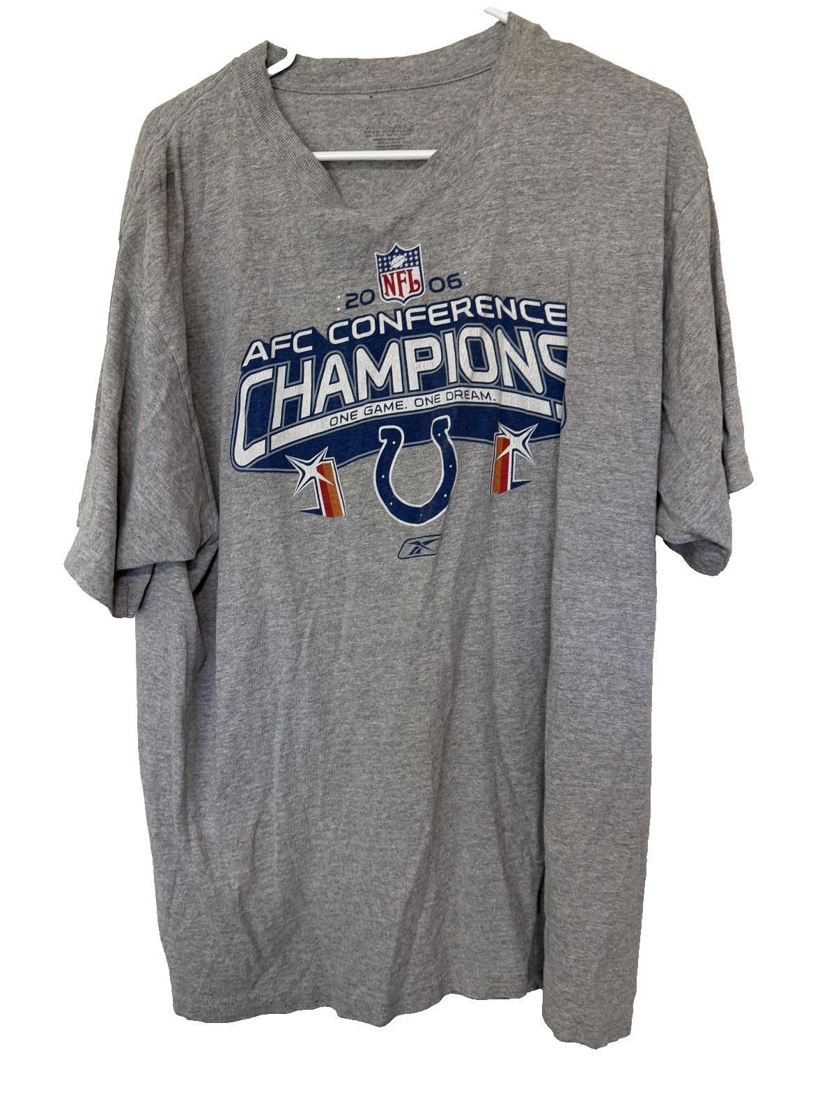Reebok Reebok Indianapolis Colts 2005 AFC Champions T Shirt Mens L Size ONE SIZE - 1 Thumbnail