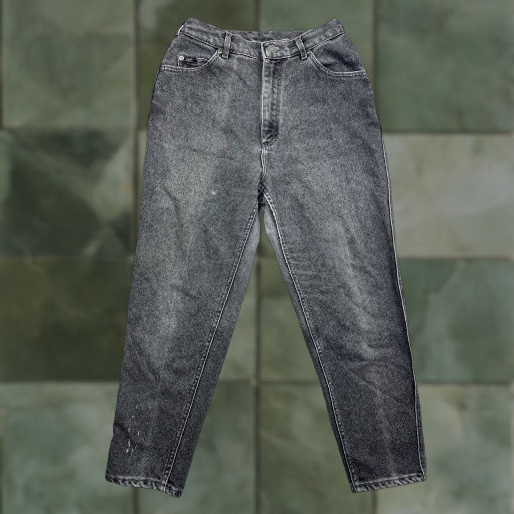 Lee VINTAGE Lee Riders Jeans Women 12 Petite Black Faded Worn Mom High Waist 90s Jeans Mens Womens Girls Size 34" / US 12 / IT 48 - 1 Thumbnail