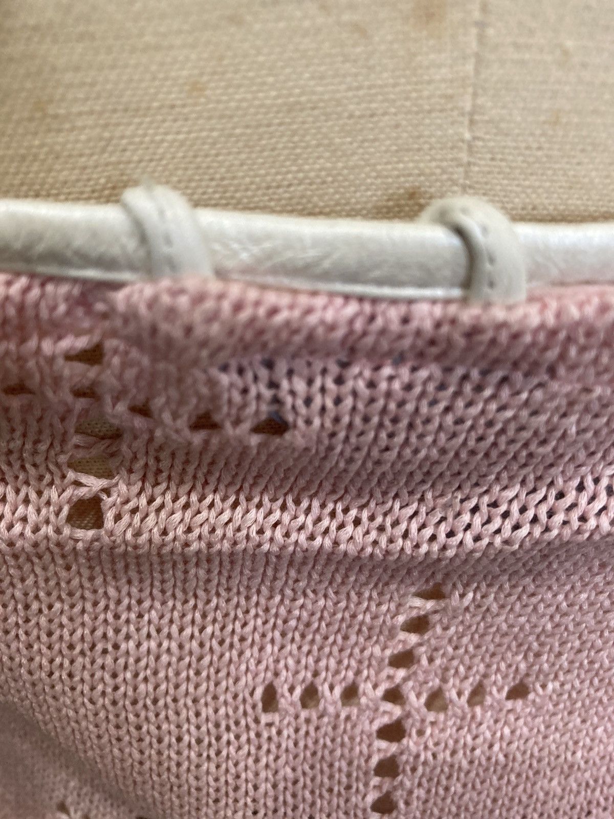 Japanese Brand Fairy Grunge Japanese Archive Pink Open Knit Lace-Up Dress Size S / US 4 / IT 40 - 13 Thumbnail