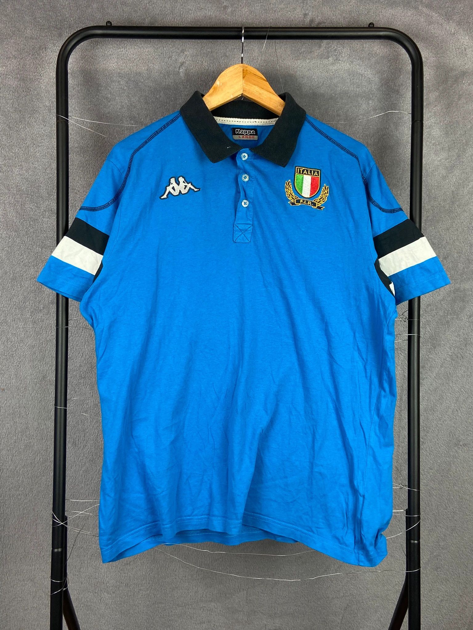 Kappa Kappa Italy polo shirt vintage football jersey rare Size US L / EU 52-54 / 3 - 1 Thumbnail