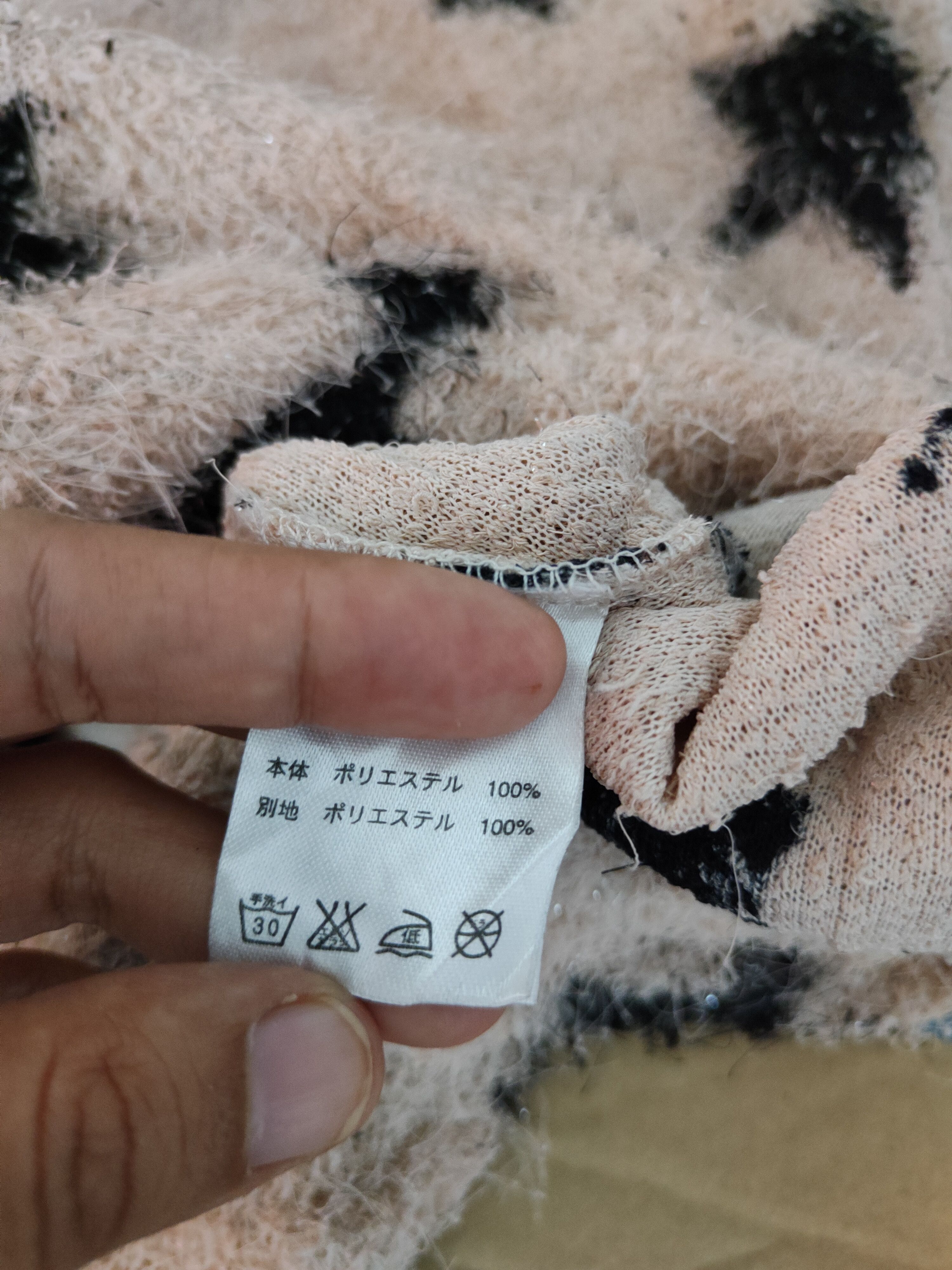 Homespun Knitwear Nice Claup Beige Star Shag Shaggy Fur Mohair Knitwear #S1983 Size S / US 4 / IT 40 - 11 Thumbnail