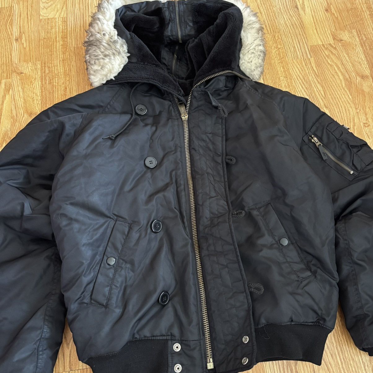 Other LGB Style Polar-Jacket Fur Hood MA1 Nylon Black Women Y2K Size S / US 4 / IT 40 - 5 Thumbnail