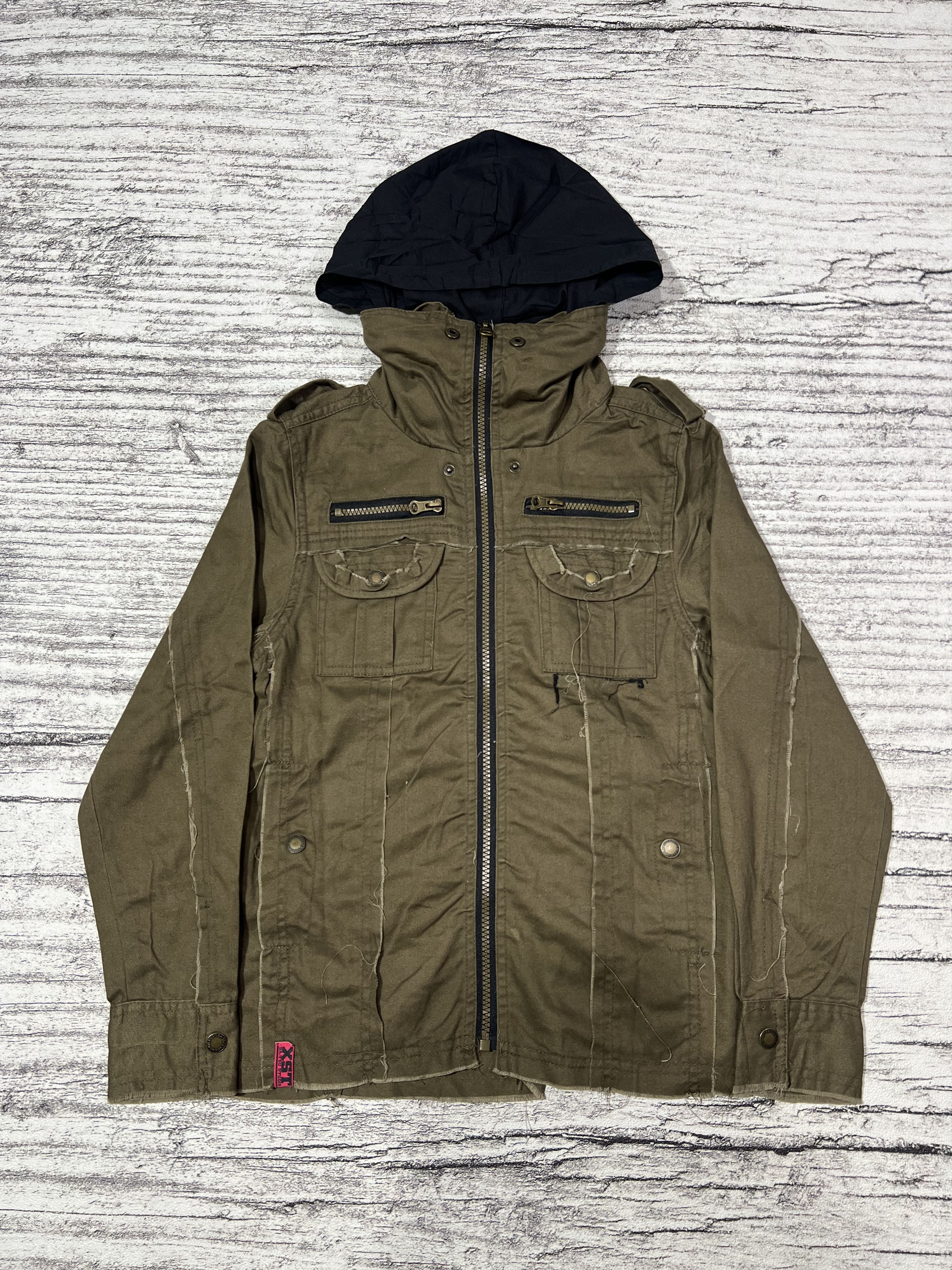 Japanese Brand 2000s Archival Batsu Poem Bono Distress Hodded y2k Lgb Ifsix Size US XS / EU 42 / 0 - 1 Thumbnail