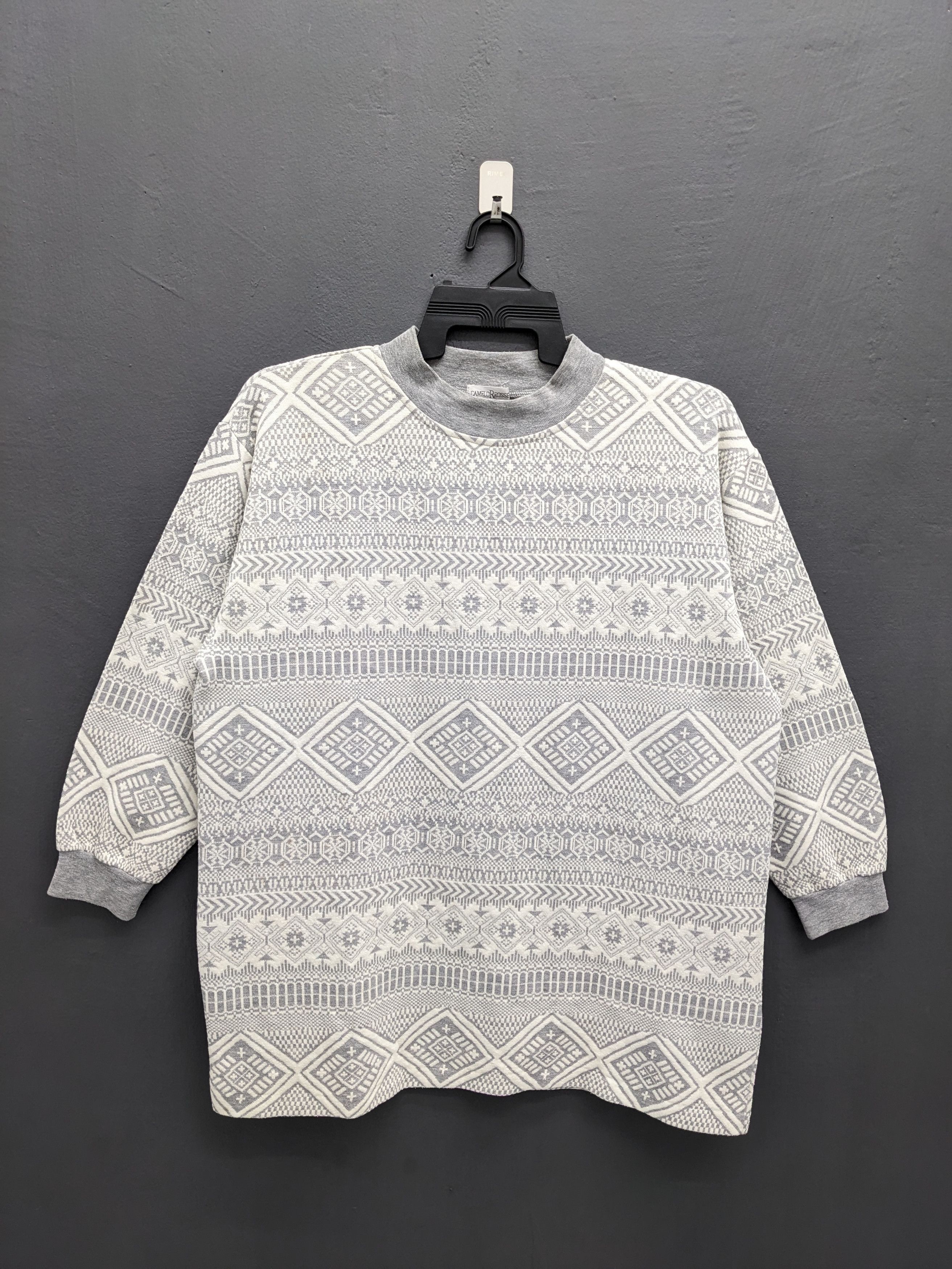 Japanese Brand CAMELOR ROSSETTI Native Navajo Design Fair Isle Geometric Size L / US 10 / IT 46 - 2 Thumbnail