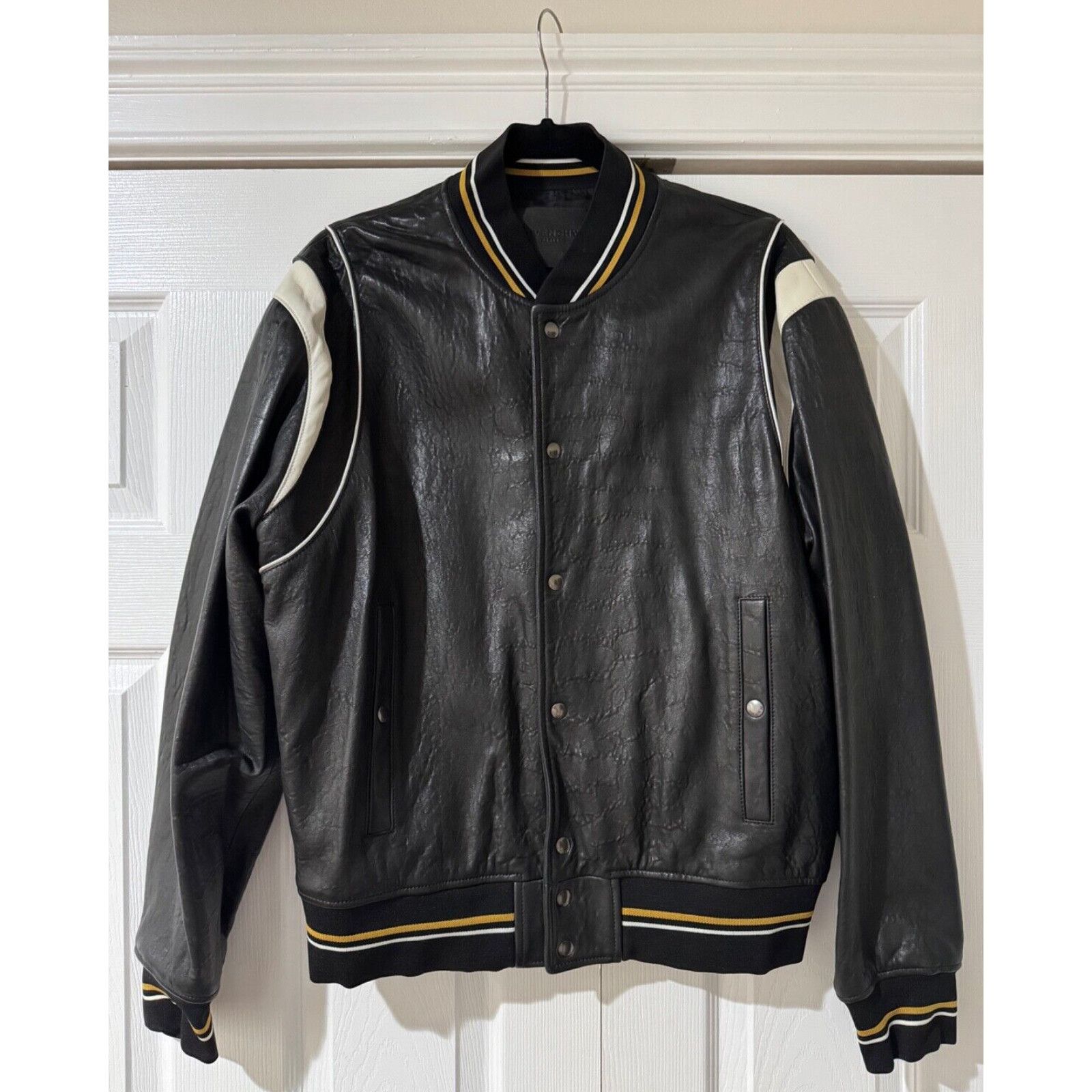 Givenchy Givenchy Leather Monogram Varsity Bomber Blouson Jacket 50 Size US M / EU 48-50 / 2 - 4 Thumbnail