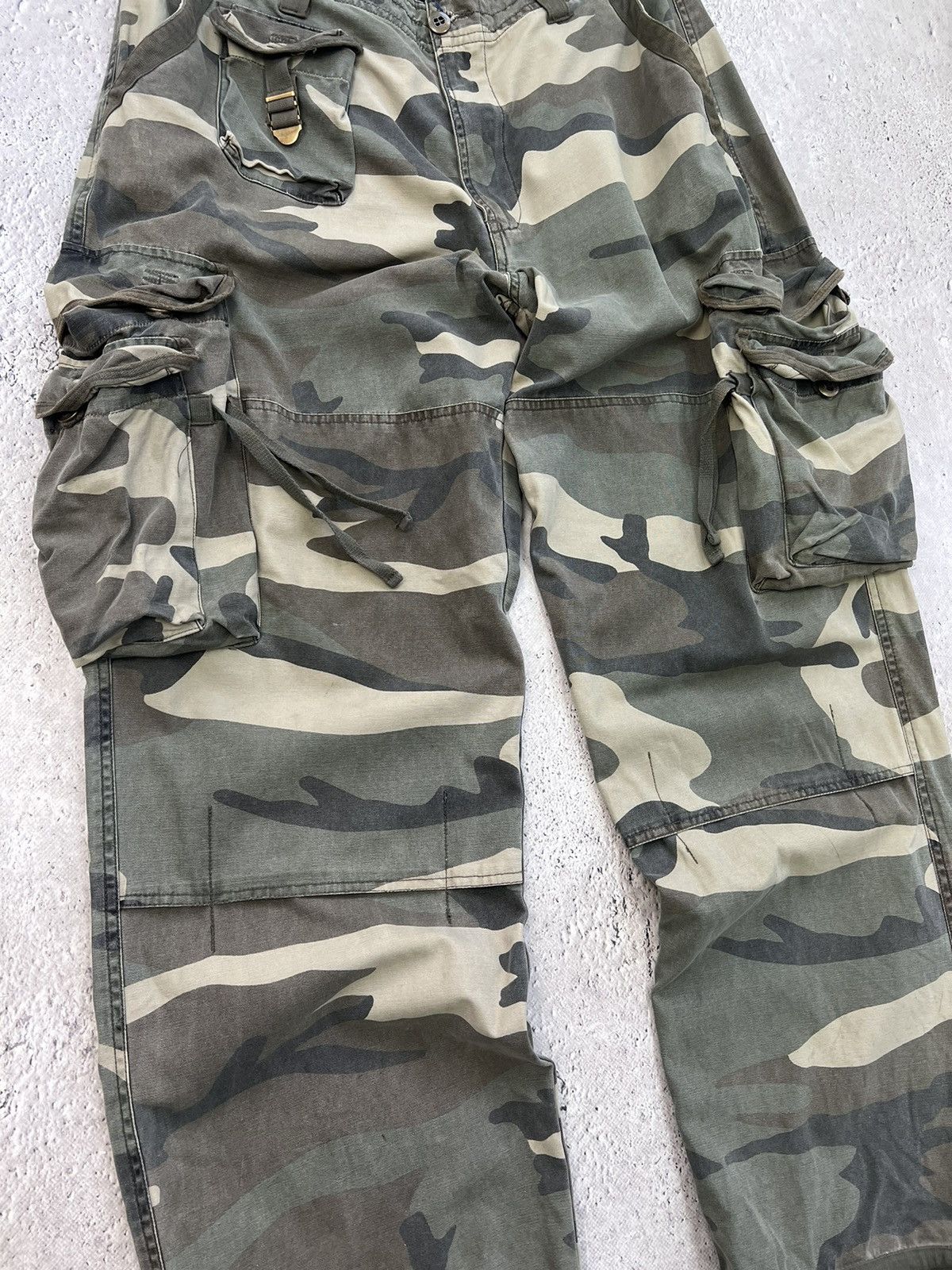 Japanese Brand × Junya Watanabe Y2K Vintage Streetwear Camo Cargo Baggy Jeans sh Size US 32 / EU 48 - 4 Thumbnail