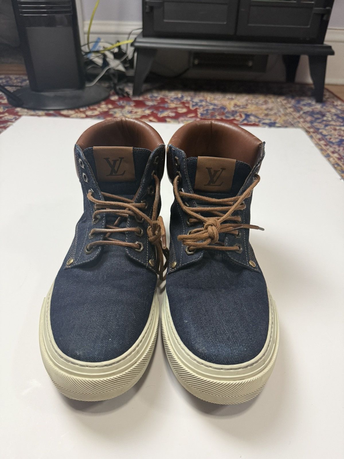 Louis Vuitton Louis Vuitton Men Shoes Denim Leather Size 9 Italy Sneakers Size US 9 / EU 42 - 2 Thumbnail