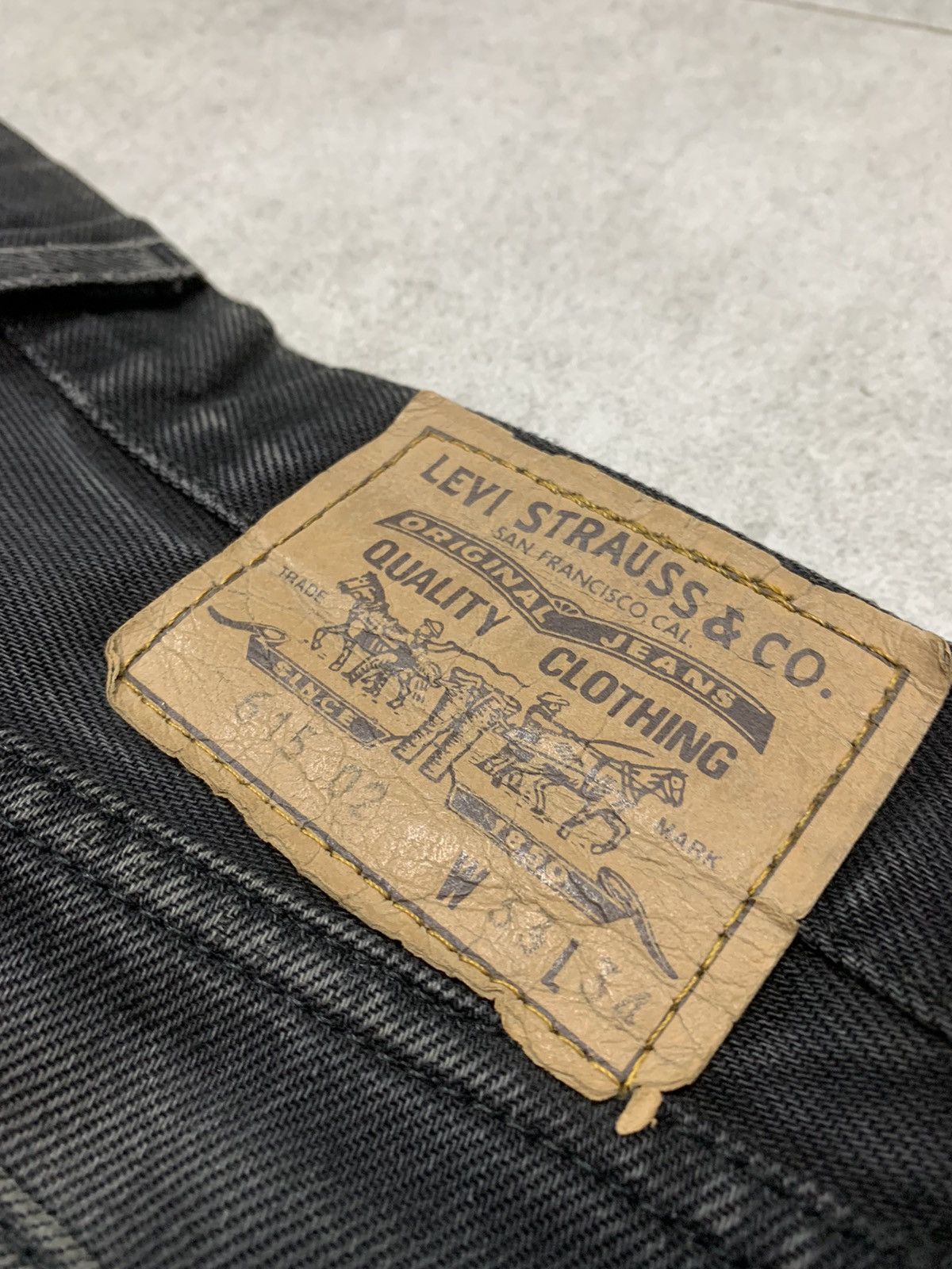 Levi's Vintage Clothing 90s Vintage Faded Black rare Levi 615 Orange tag denim jean Size US 33 - 4 Thumbnail