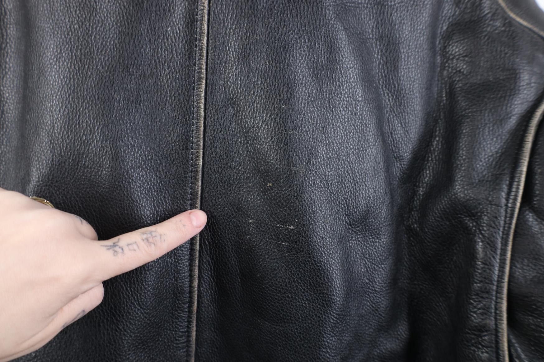 Vintage Vintage 90s Y2K Streetwear Leather Bomber Jacket Black Size US XL / EU 56 / 4 - 15 Thumbnail