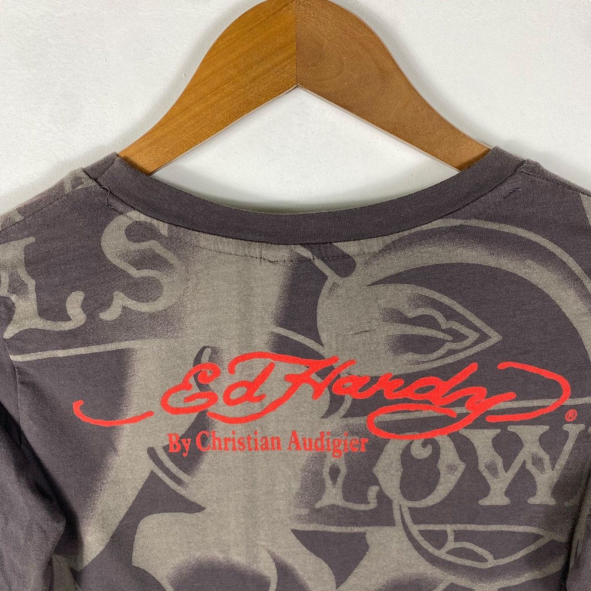 Ed Hardy ED HARDY Tattoo Full Print Women Long Sleeve Tee Shirt Size US M / EU 48-50 / 2 - 5 Thumbnail