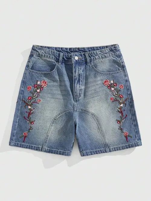 Jean Etsuko x Miyu FLORAL vintage Y2K jeans denim shorts Size US 32 / EU 48 - 7 Thumbnail