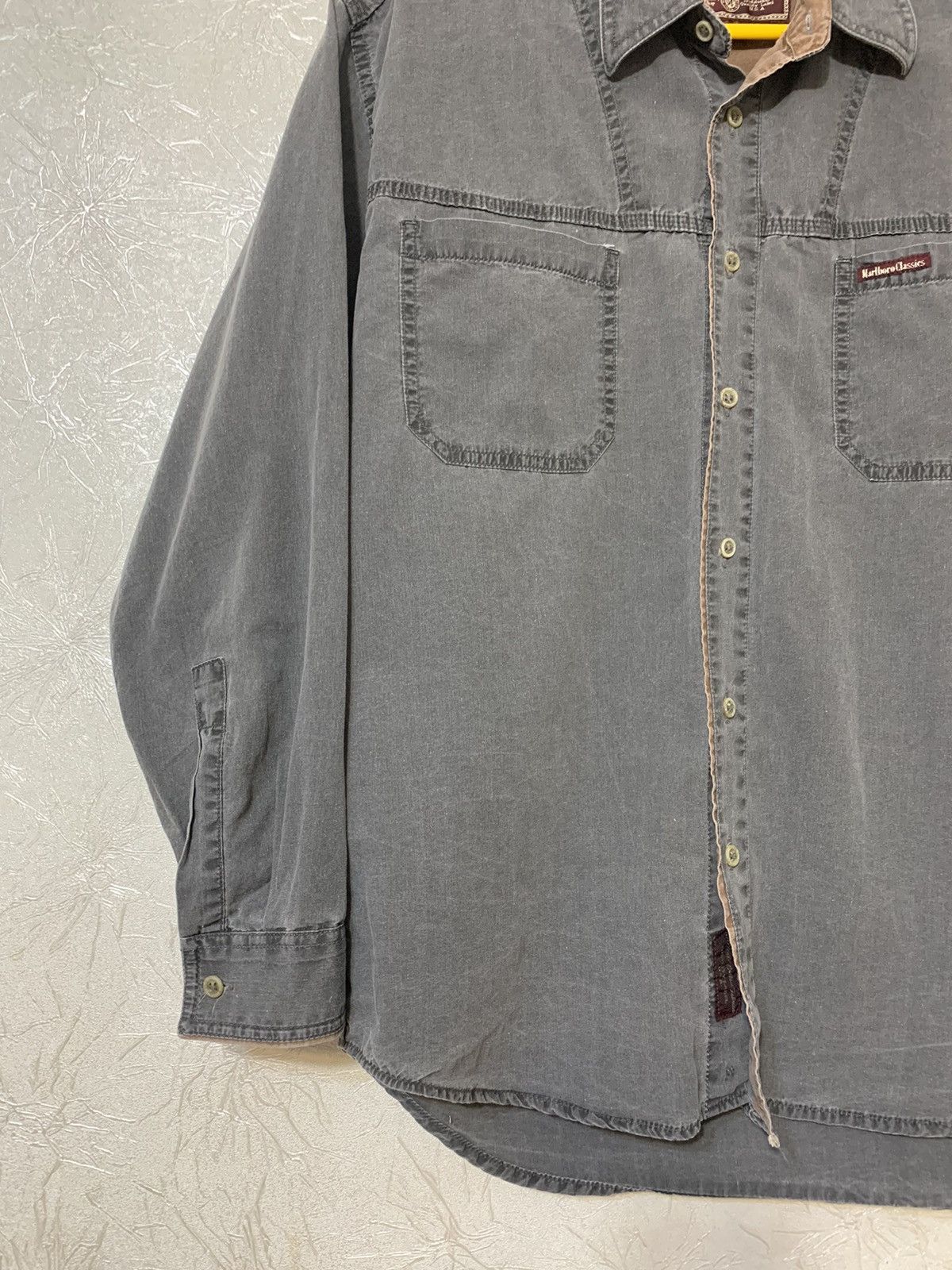 Marlboro Classics × Vintage Vintage Marlboro Classic USA Western Grey Shirt Button Up Size US S / EU 44-46 / 1 - 4 Thumbnail