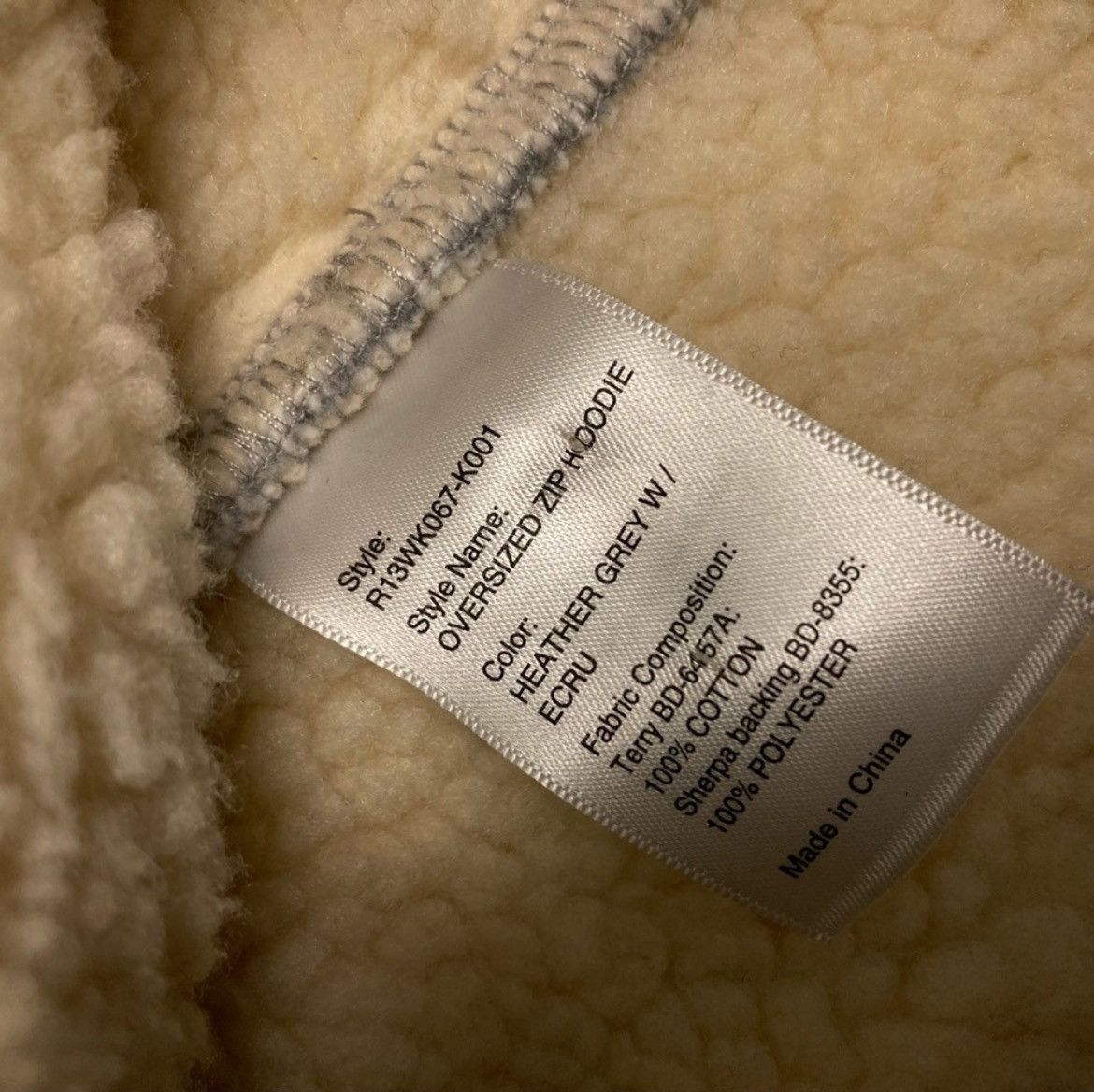 R13 Oversized Zip Hoodie. XS OVERSIZED Size XS / US 0-2 / IT 36-38 - 6 Thumbnail