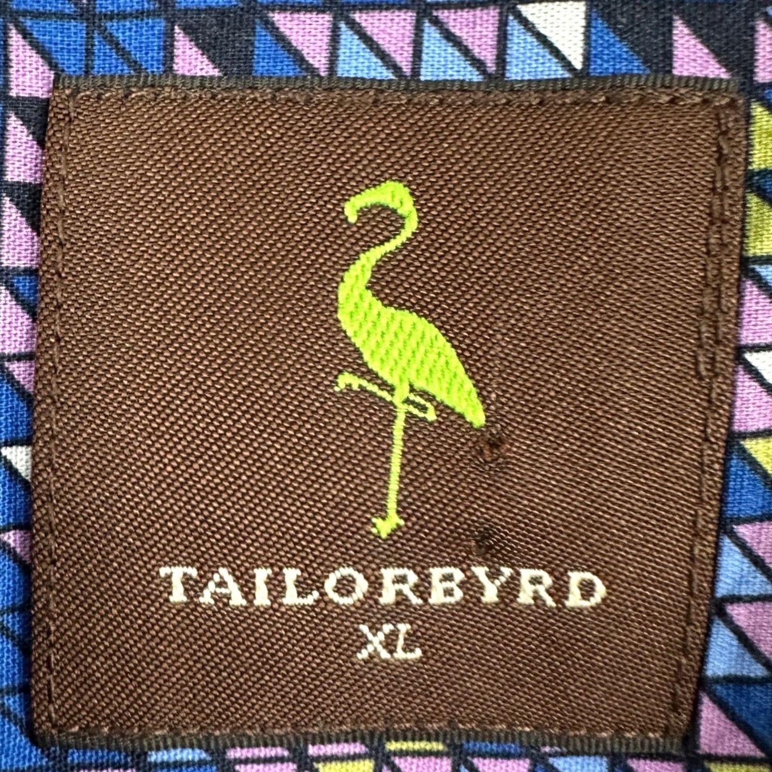 Tailorbyrd TAILORBYRD Shirt Button Up Mens XL Blue Geometric Long Sleeve Casual Logo Shirt Size US XL / EU 56 / 4 - 4 Thumbnail