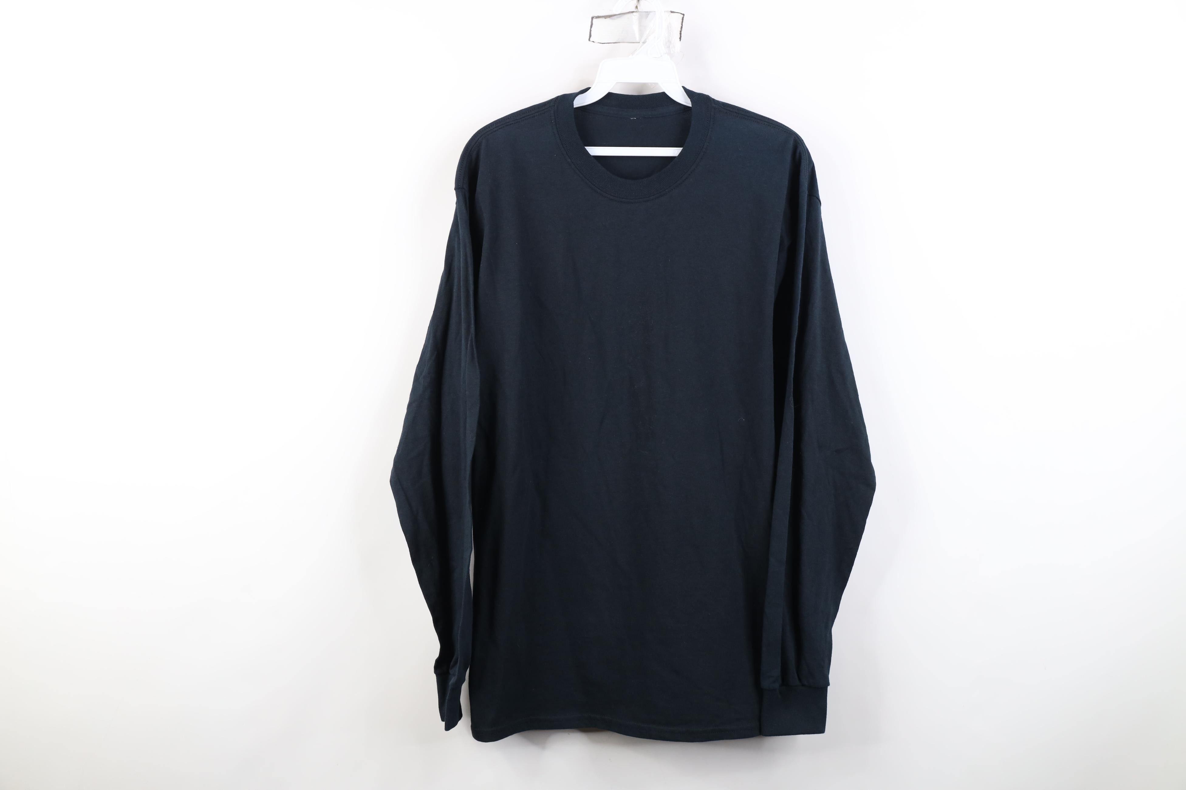 Vintage Vintage 90s Y2K Streetwear Cotton Long Sleeve T-Shirt Black Size US S / EU 44-46 / 1 - 1 Thumbnail