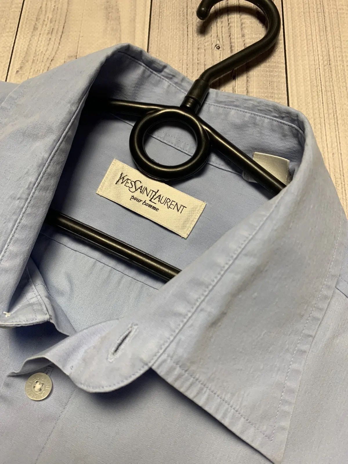Yves Saint Laurent Vintage Yves Saint Laurent shirt size L light blue Size US L / EU 52-54 / 3 - 6 Thumbnail