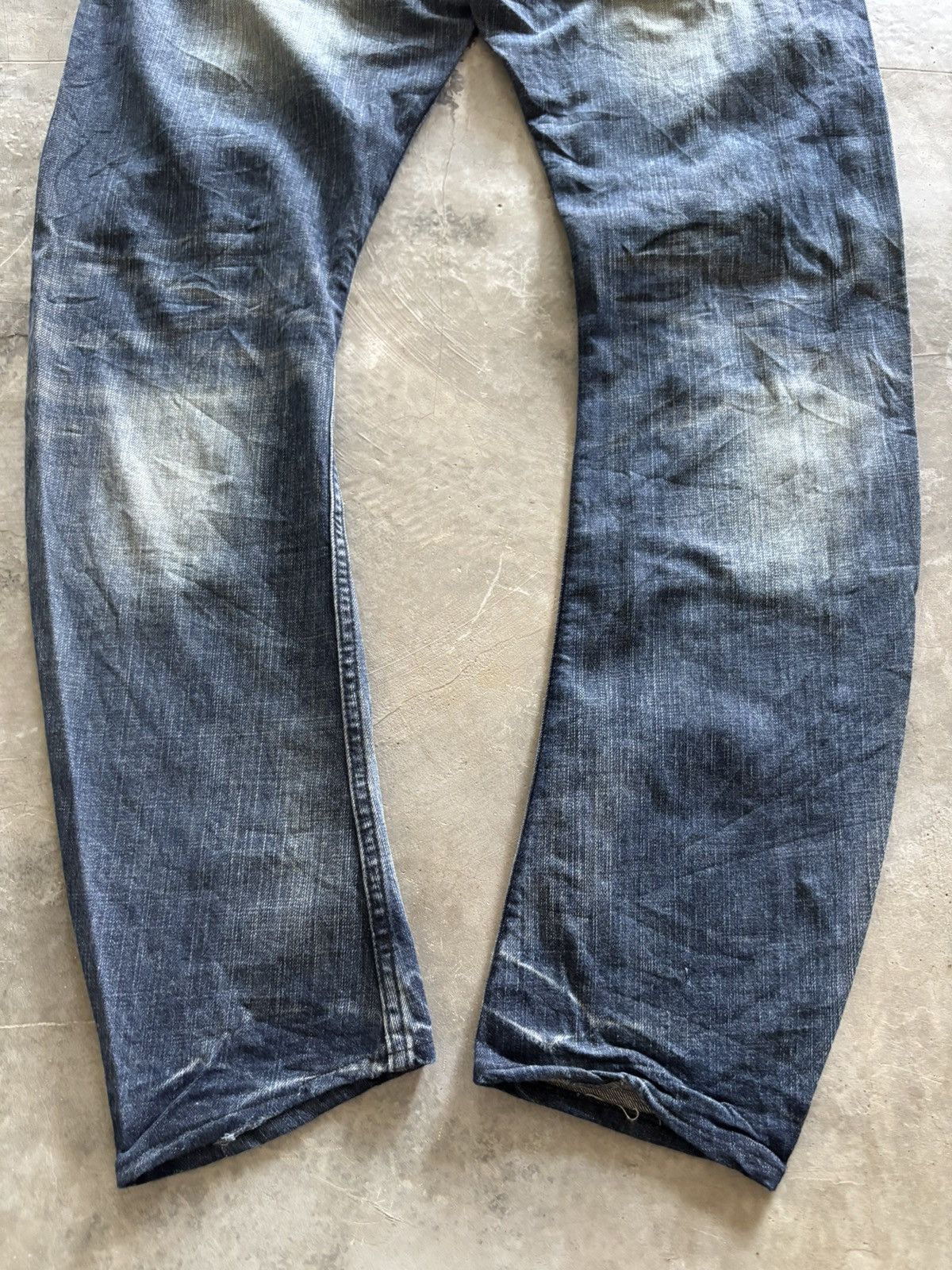 Cook Jeans × Hysteric Glamour × Japanese Brand COOK JEANS CURVE STACK JEANS DISTRESSED JAPANESE PUNK ROCKER Size US 32 / EU 48 - 20 Thumbnail