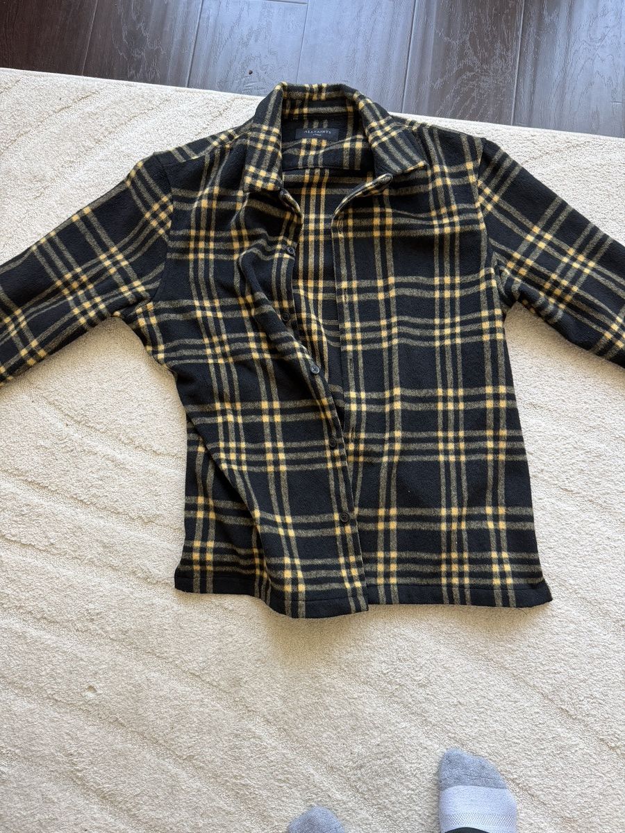Allsaints Plaid yellow/ lack button down shirt allsaints Size US L / EU 52-54 / 3 - 1 Thumbnail