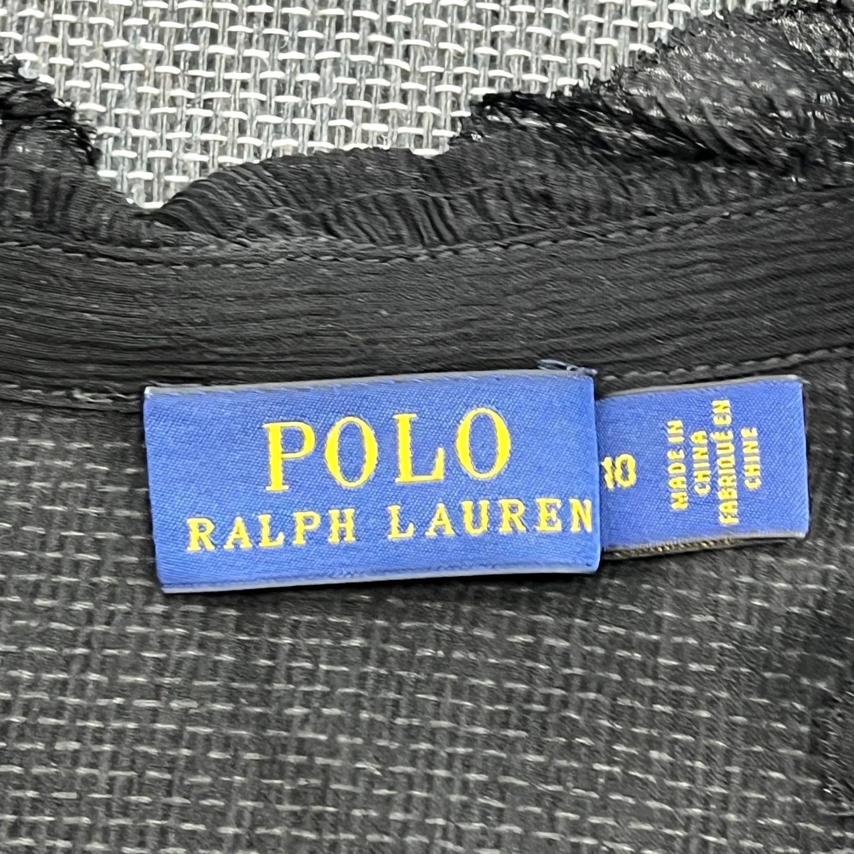 Polo Ralph Lauren Polo Ralph Lauren Shirt Womens Size 10 Black Ruffle Blouse Short Sleeve Buttoned Round Neck T-Shirt Jersey Activewear Casual Mens Womens Boys Girls Size L / US 10 / IT 46 - 4 Thumbnail