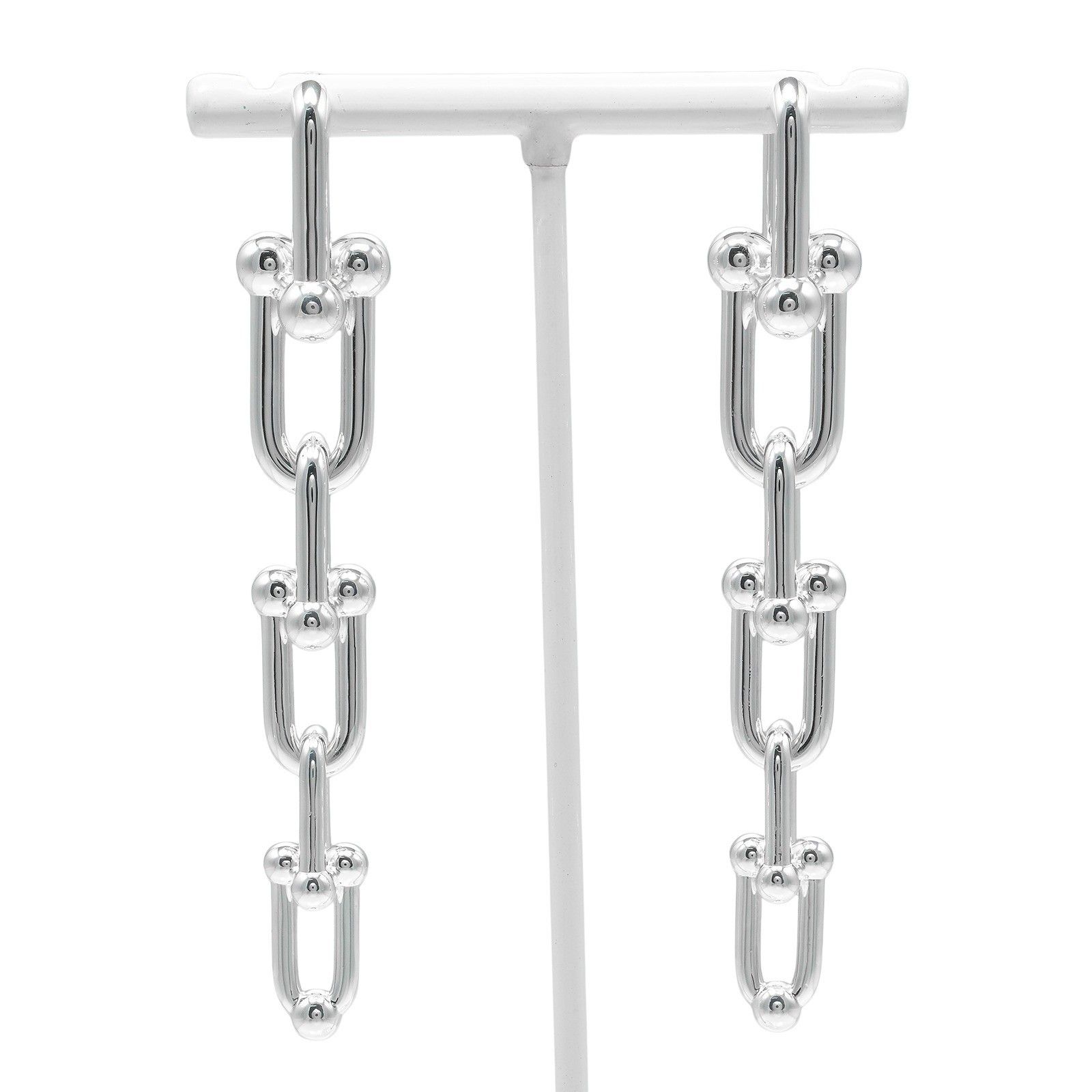 Tiffany & Co. Tiffany & Co. HardWear Graduated Link Earrings Sterling Silver Size ONE SIZE - 1 Thumbnail