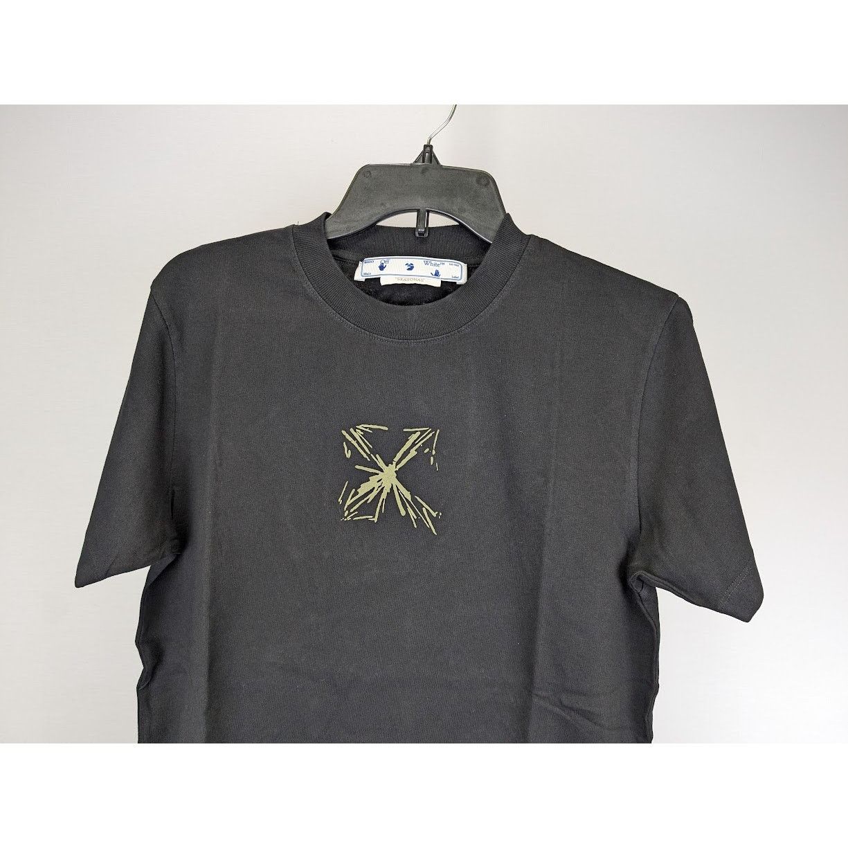 Off-White o1rshd1 Splash Arr Slim Short Sleeve T-Shirt in Black Beige Size US XS / EU 42 / 0 - 7 Thumbnail