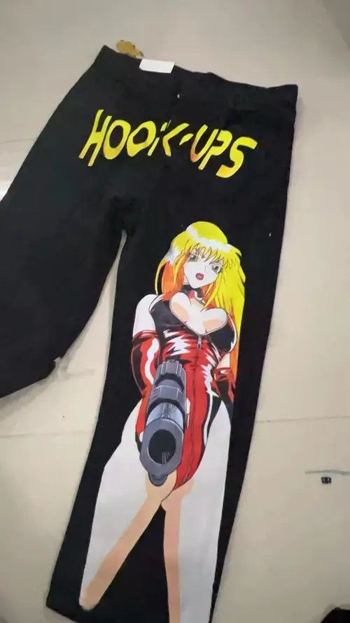 VIBE Hip Hop Anime Graphic Denim Pant Size US 33 - 3 Thumbnail