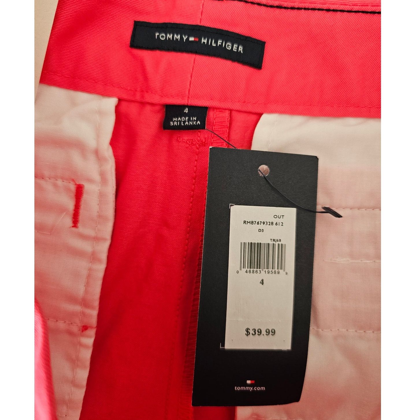 Tommy Hilfiger Tommy Hilfiger Women's Pink Cotton Chino Shorts 5" Inseam 4 Size 27" / US 4 / IT 40 - 5 Thumbnail