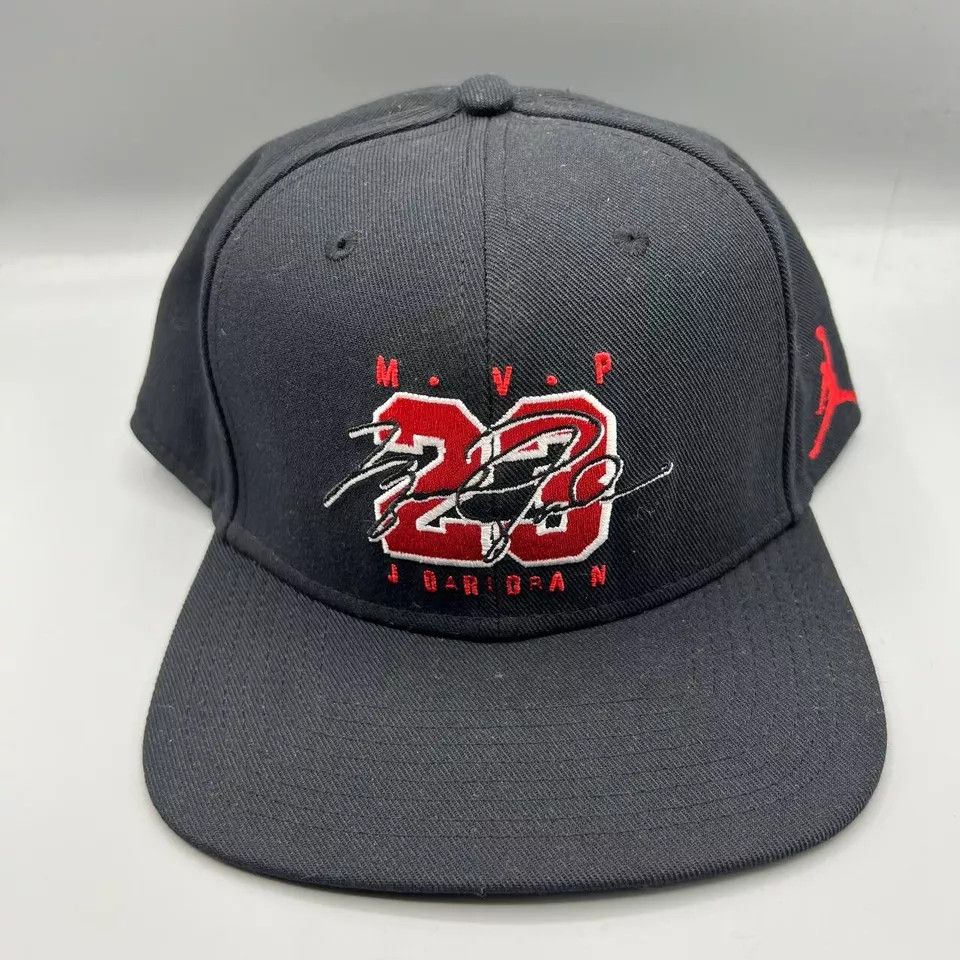 Jordan Brand Air Jordan 23 MVP Hat Men Black Red Jumpman Snap Back Cap Size ONE SIZE - 2 Thumbnail