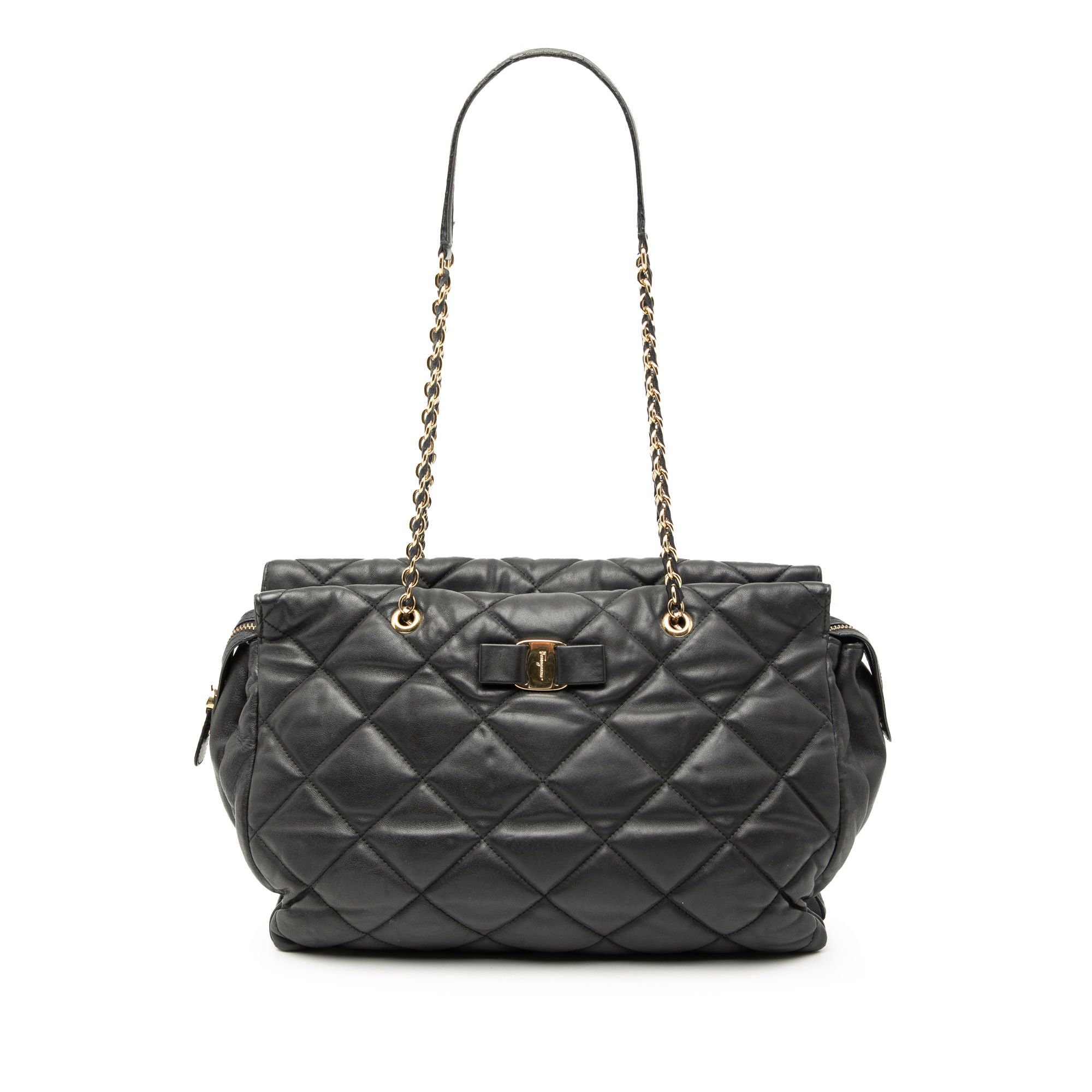 Salvatore Ferragamo Salvatore Ferragamo Large Quilted Nappa Vara Tote Size ONE SIZE - 1 Thumbnail