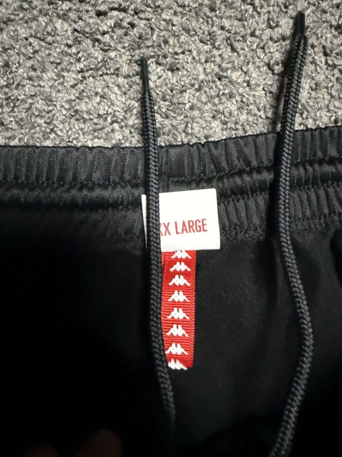 Kappa Kappa Snap Button Track Pants Black White Logo Tape XXL Size US 44 / EU 60 - 2 Thumbnail