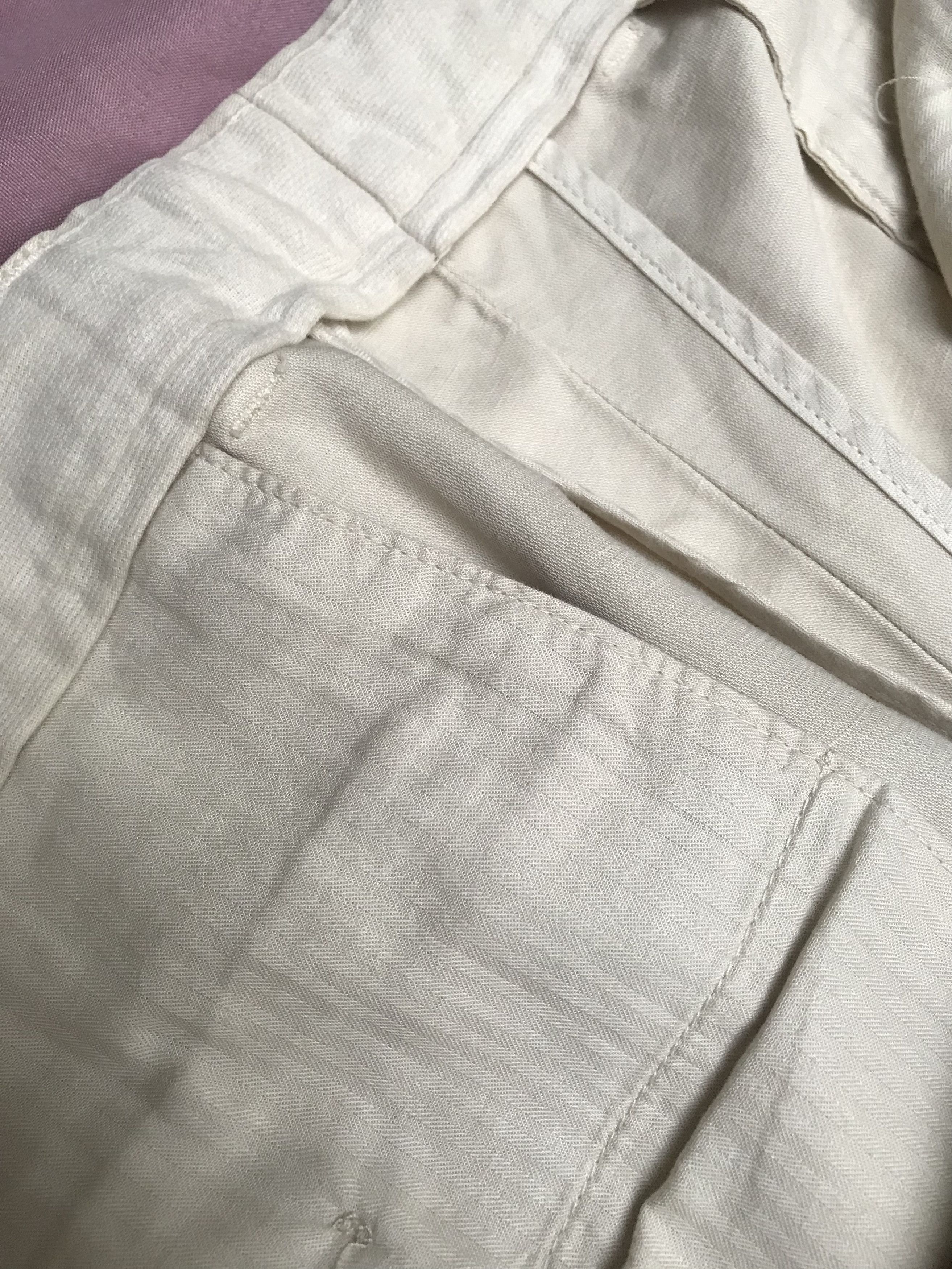 Loro Piana LORO PIANA LINEN COTTON BLEND CREAM CHINO TROUSERS Size US 34 / EU 50 - 2 Thumbnail