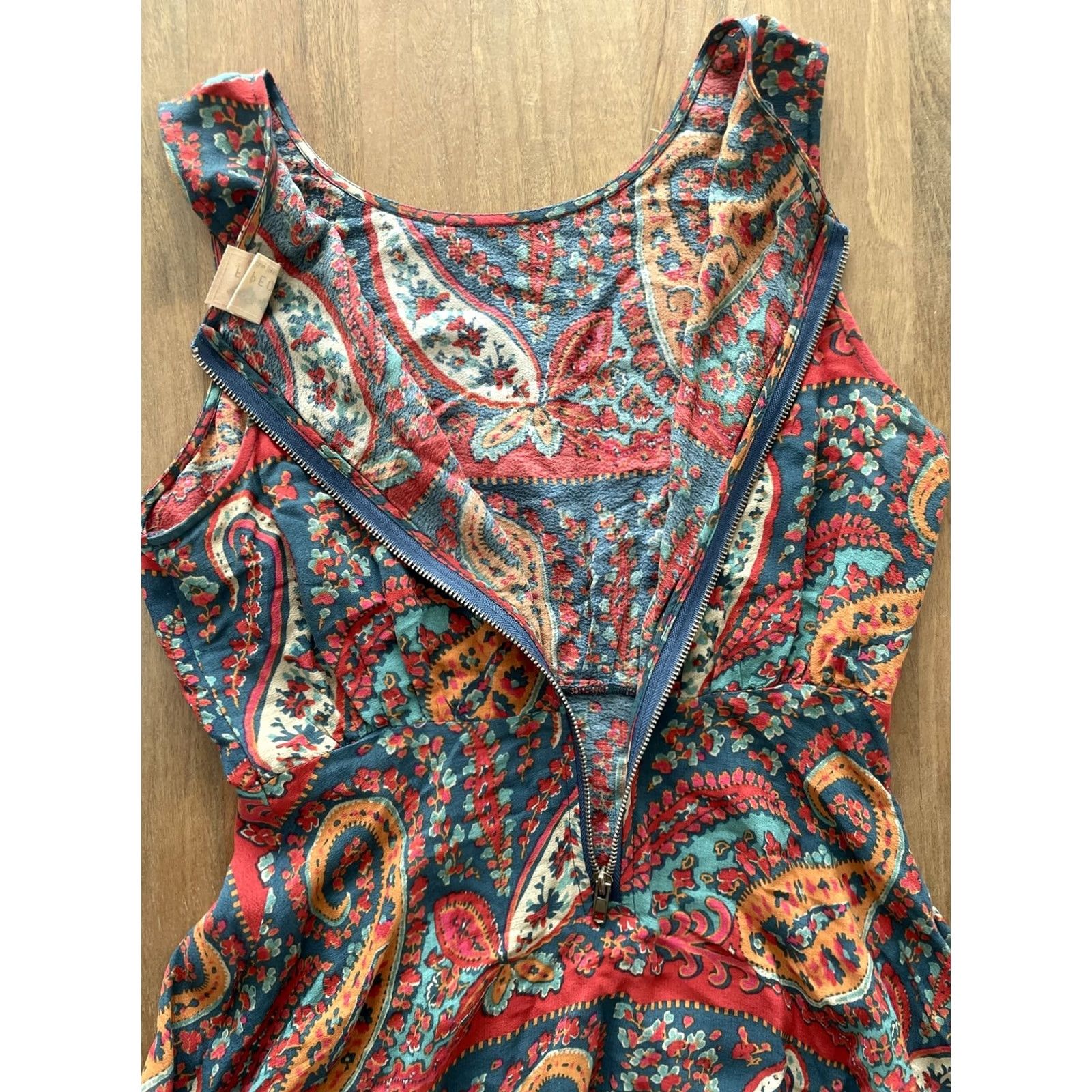 Free People Free People Dress Tank Multicolor Paisley Sleeveless Short A-Line 0 Women Women Multifunctional Bohemian Retro Summer Cada Women Size XS / US 0-2 / IT 36-38 - 4 Thumbnail