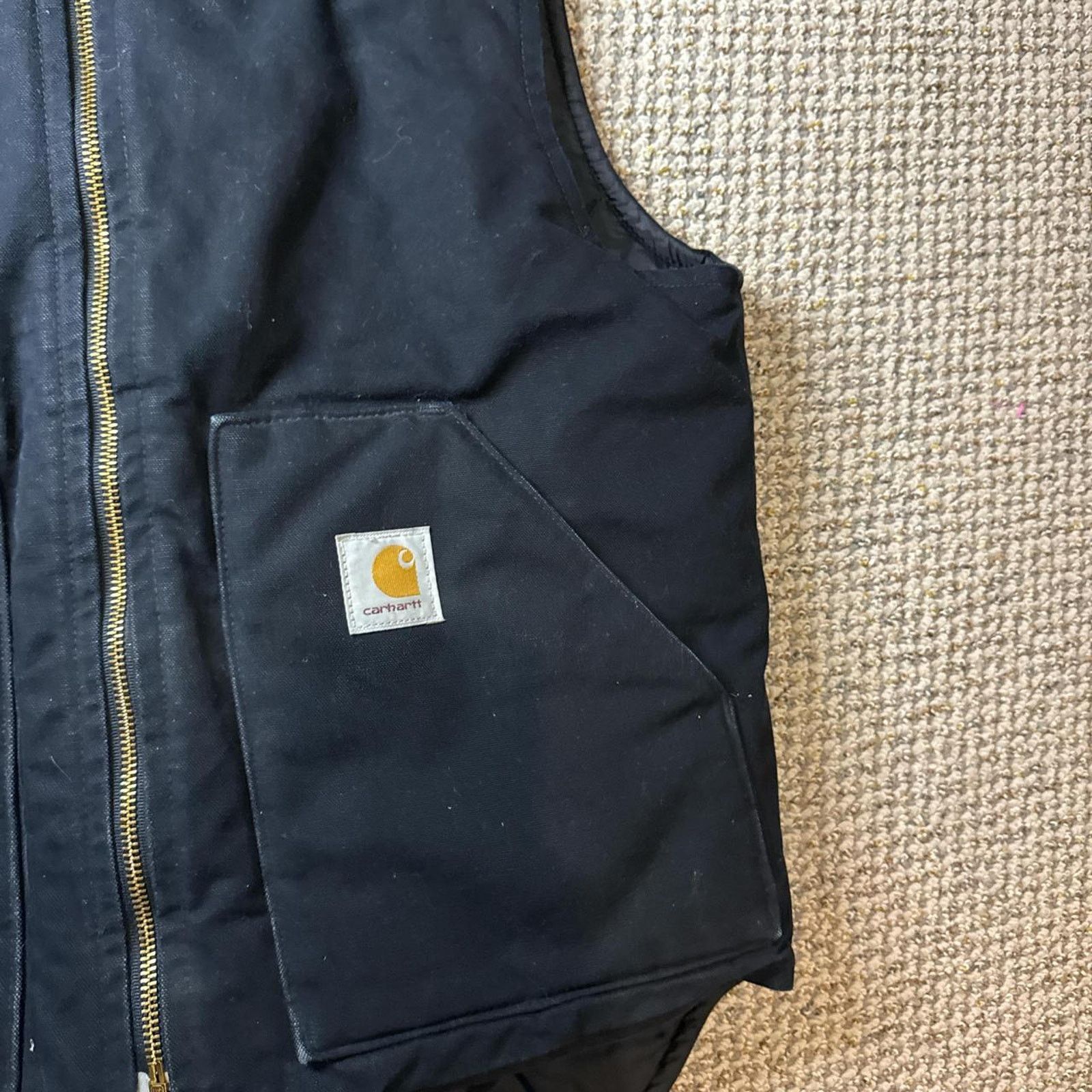 Carhartt Black vintage carharrt - duck arctic lined vest Size US L / EU 52-54 / 3 - 5 Thumbnail