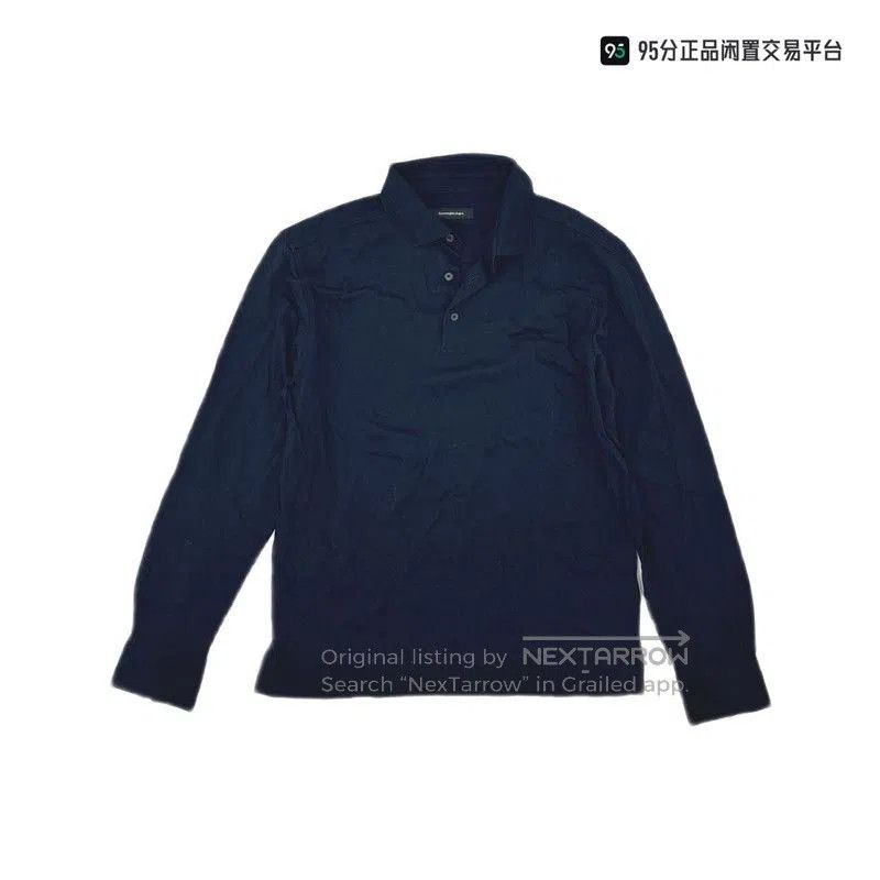 Ermenegildo Zegna Ermenegildo Zegna Men's Blue Polo Collar Sweater. Size US M / EU 48-50 / 2 - 7 Thumbnail