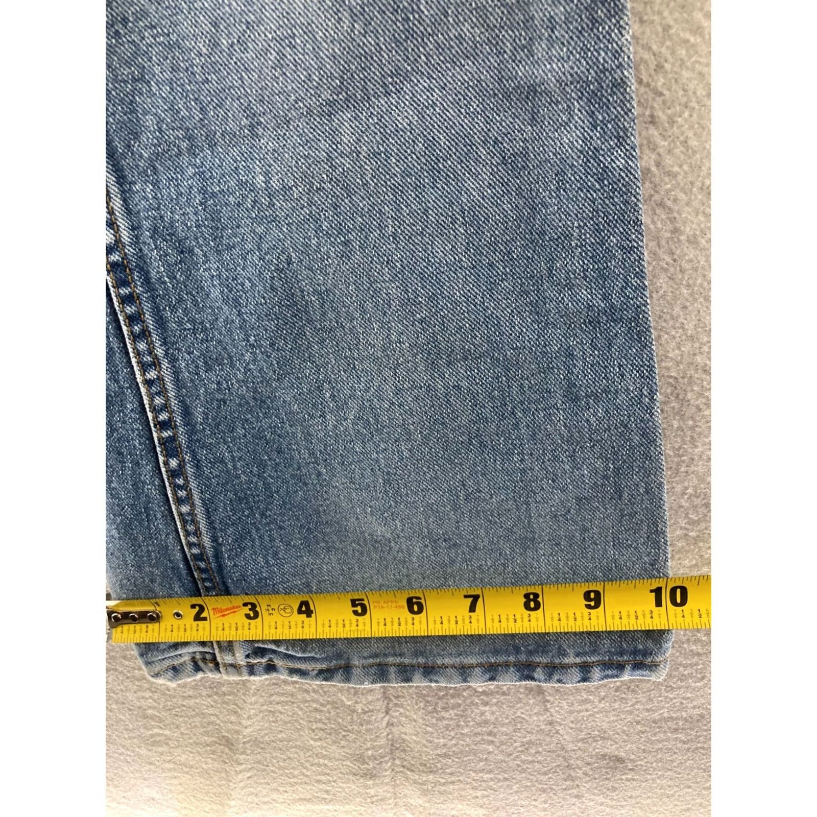 Vintage LEI Jeans Womens 3 Flare Cut Low Rise Distressed 90s Embroidered Jeans Juniors Blue 3 Pocket Distressed Little Boho Hipster Retro Womens Size 26" / US 2 / IT 38 - 6 Thumbnail