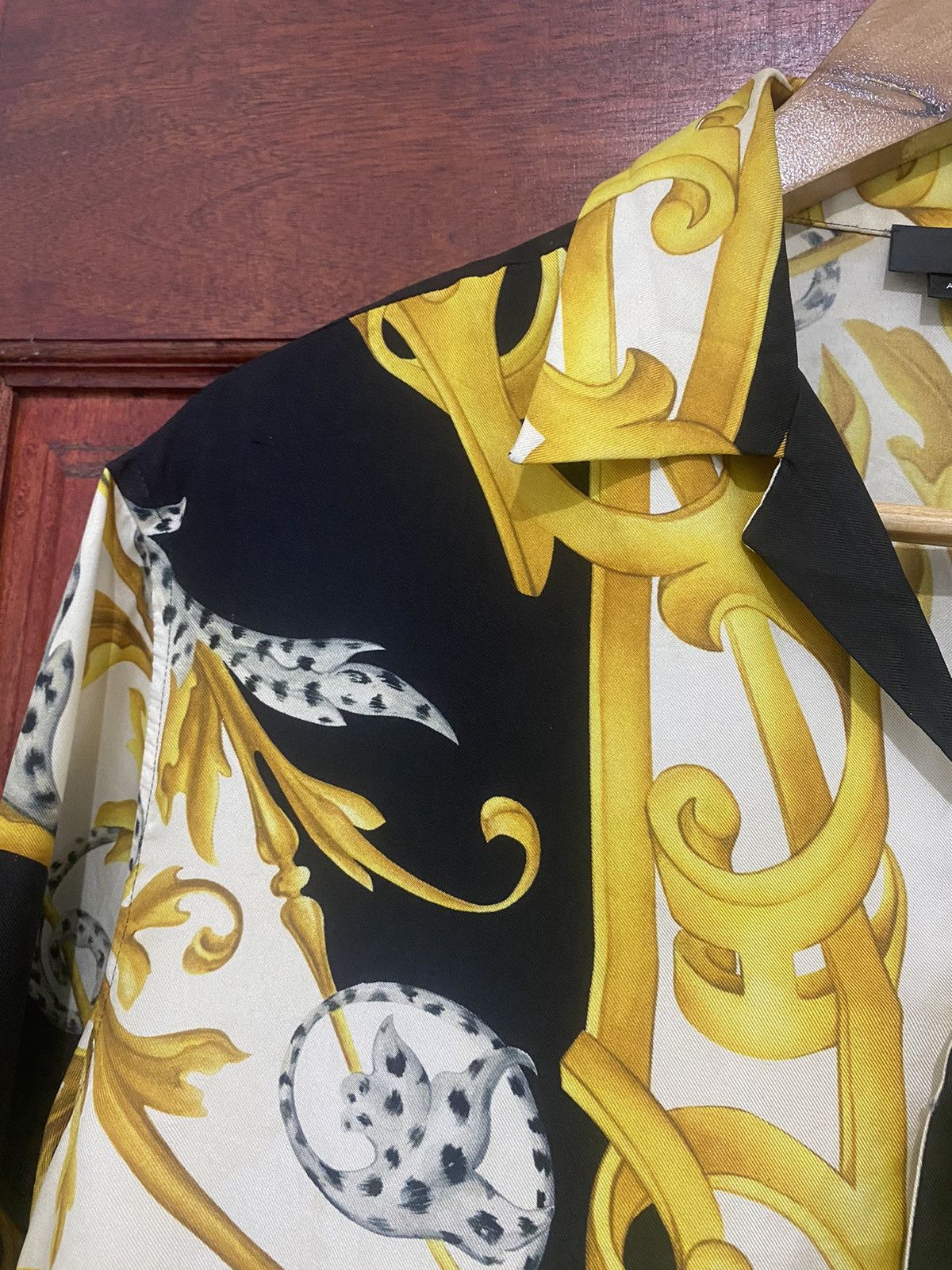 Versace Versace Barocco Acanthus Print Silk Shirt Size US M / EU 48-50 / 2 - 5 Thumbnail