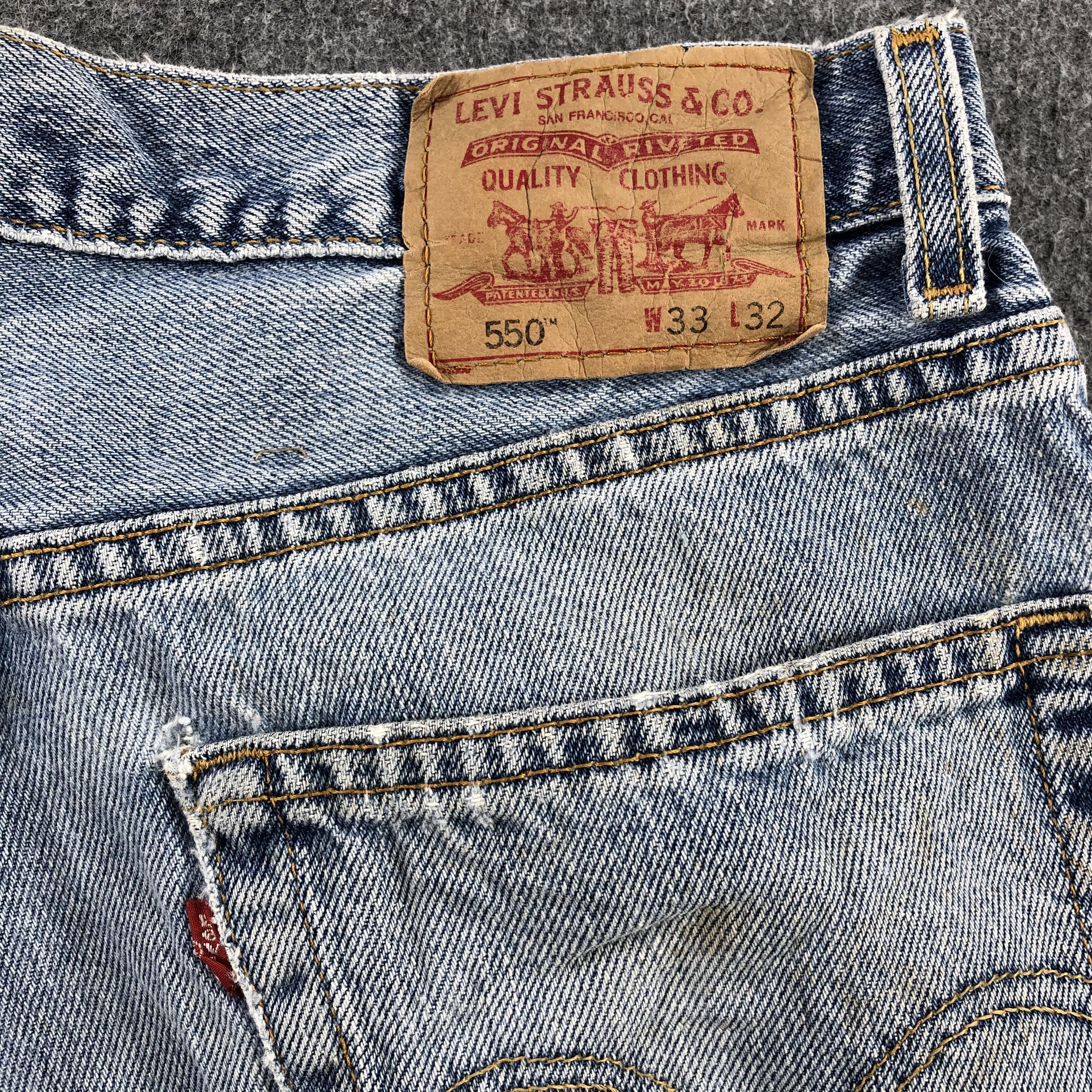 Levi's × Vintage Vintage Dirty Light Wash Levis 550 Jeans-JM1032 Size US 33 - 6 Thumbnail