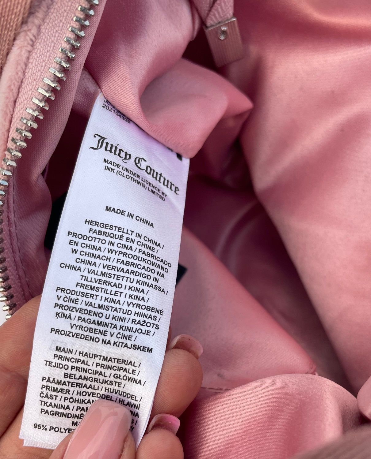 Juicy Couture Pink velur bag Juicy Couture Size ONE SIZE - 4 Thumbnail